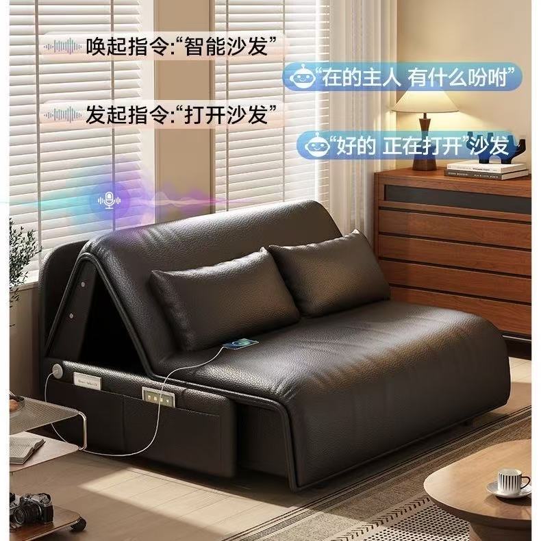 電動梳化床 多功能可摺疊帶儲物 梳化變床二合一 細單位客廳智能梳化床 sofa