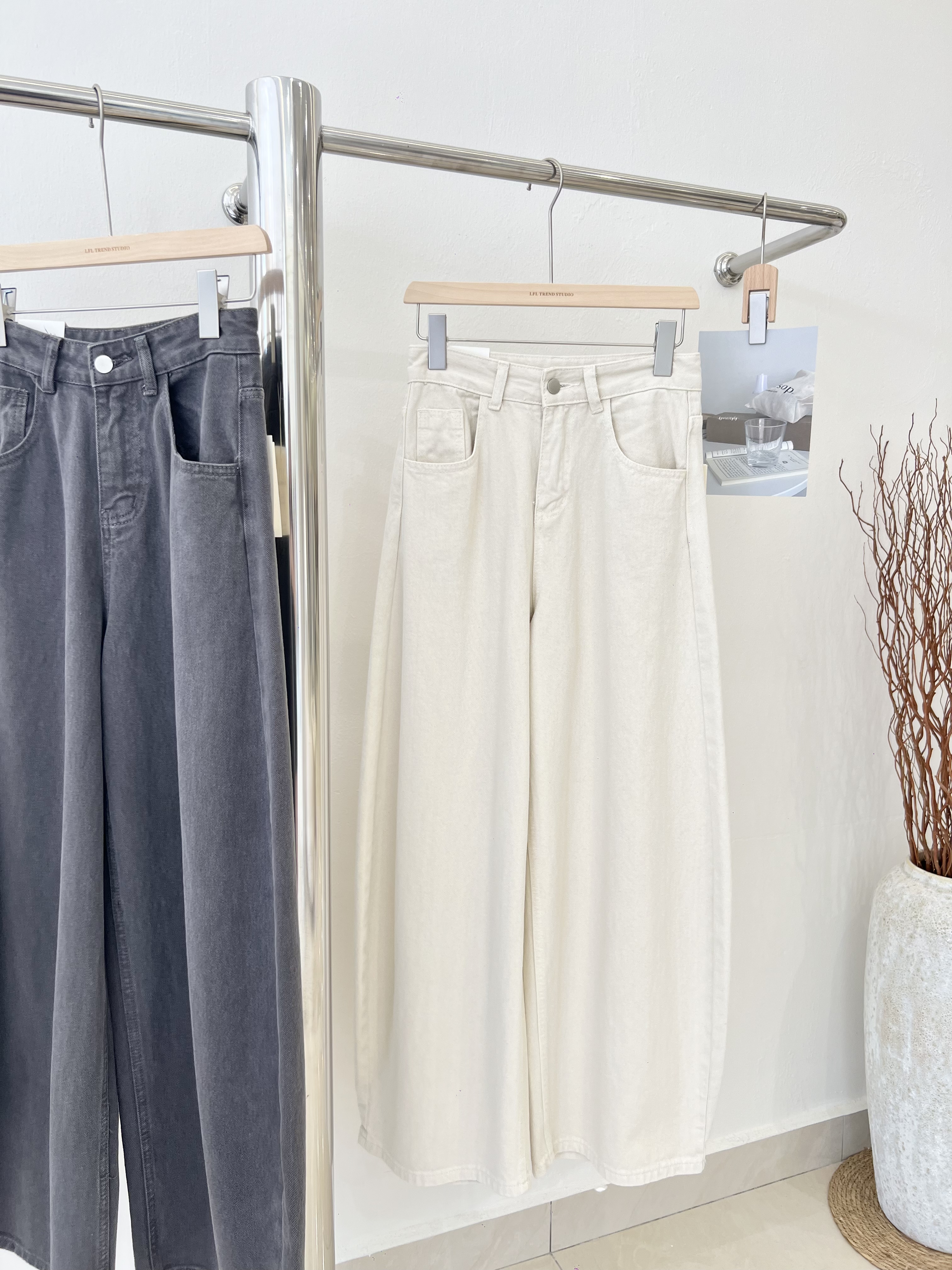 7101 爆款百搭牛仔弯刀长裤