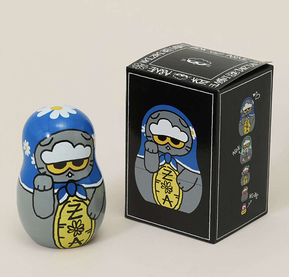 G-Dragon愛貓｜韓國 ZO&FRIENDS ZOA 俄羅斯娃娃木質擺設｜Matryoshka