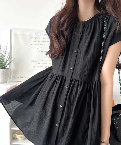 薄紗短袖襯衫【JT038】