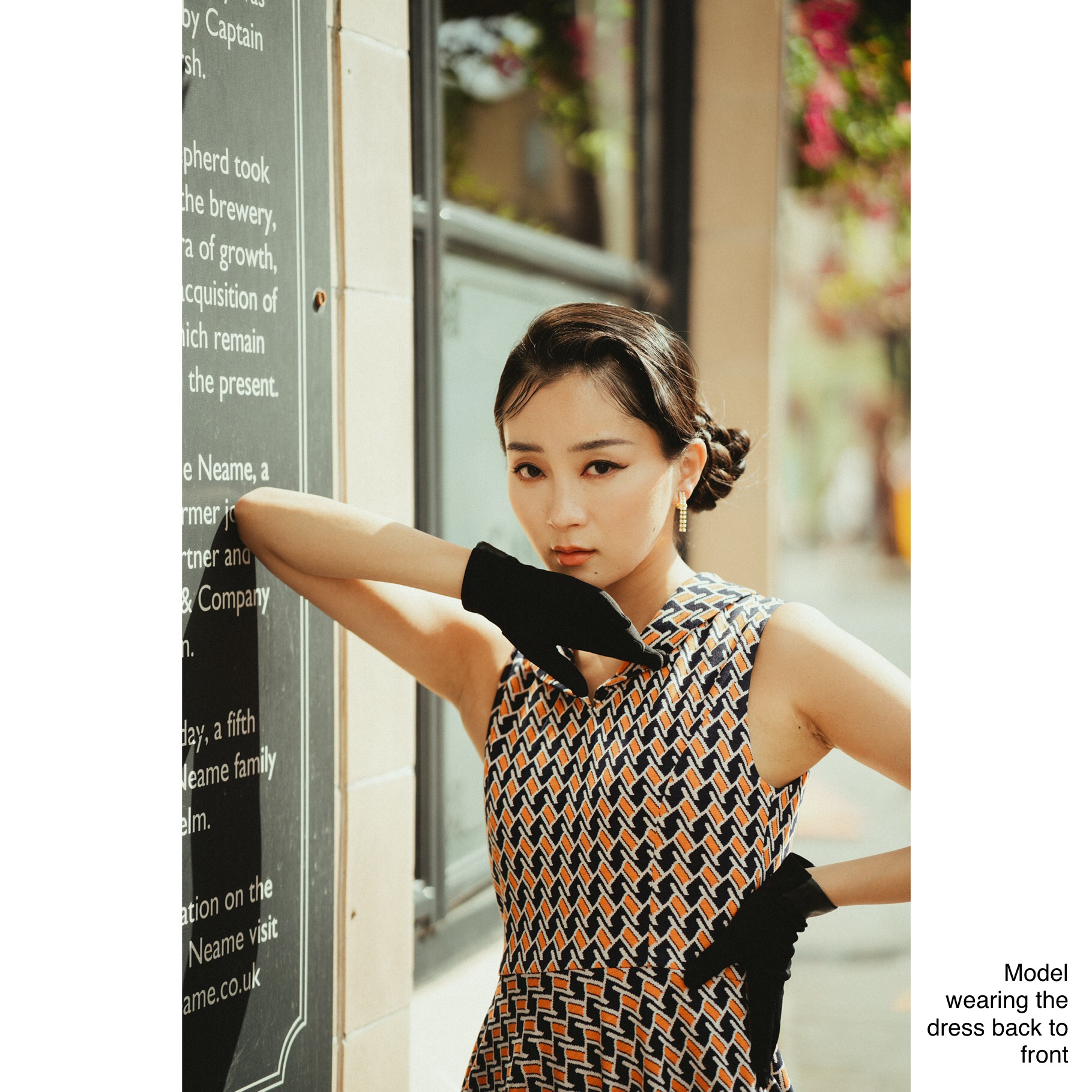 (Ready-made)1960s Inspired Orange Icon Go Go Dress - Vest (FM157)