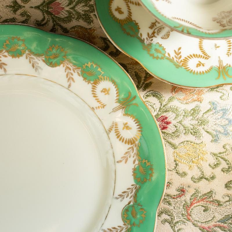 C.a.1939 - 1945 German Hutschenreuther Hohenberg Green Tea Set (MW112)