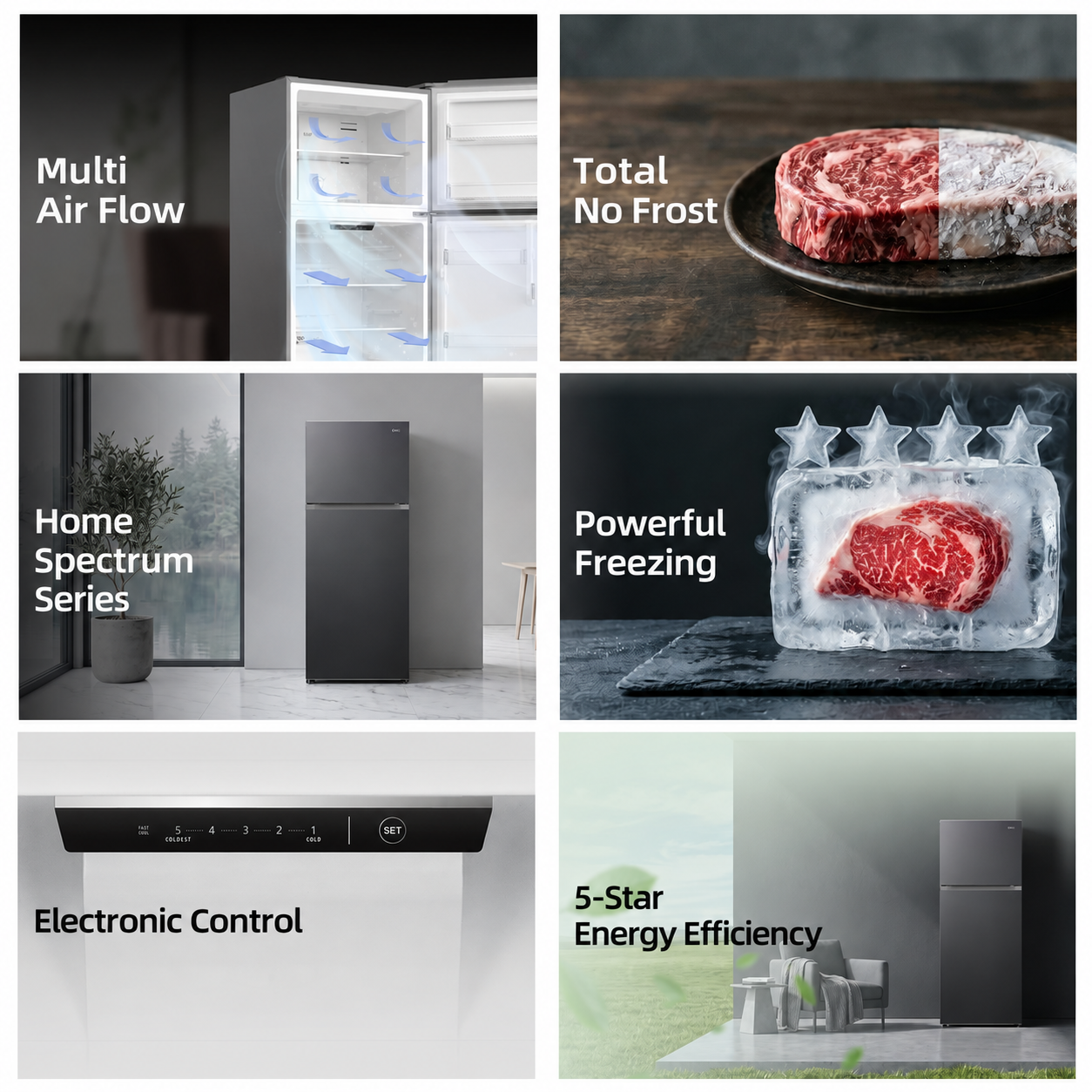 CHiQ 518L Smart Inverter 2-Door Refrigerator (CTM518N-MC)