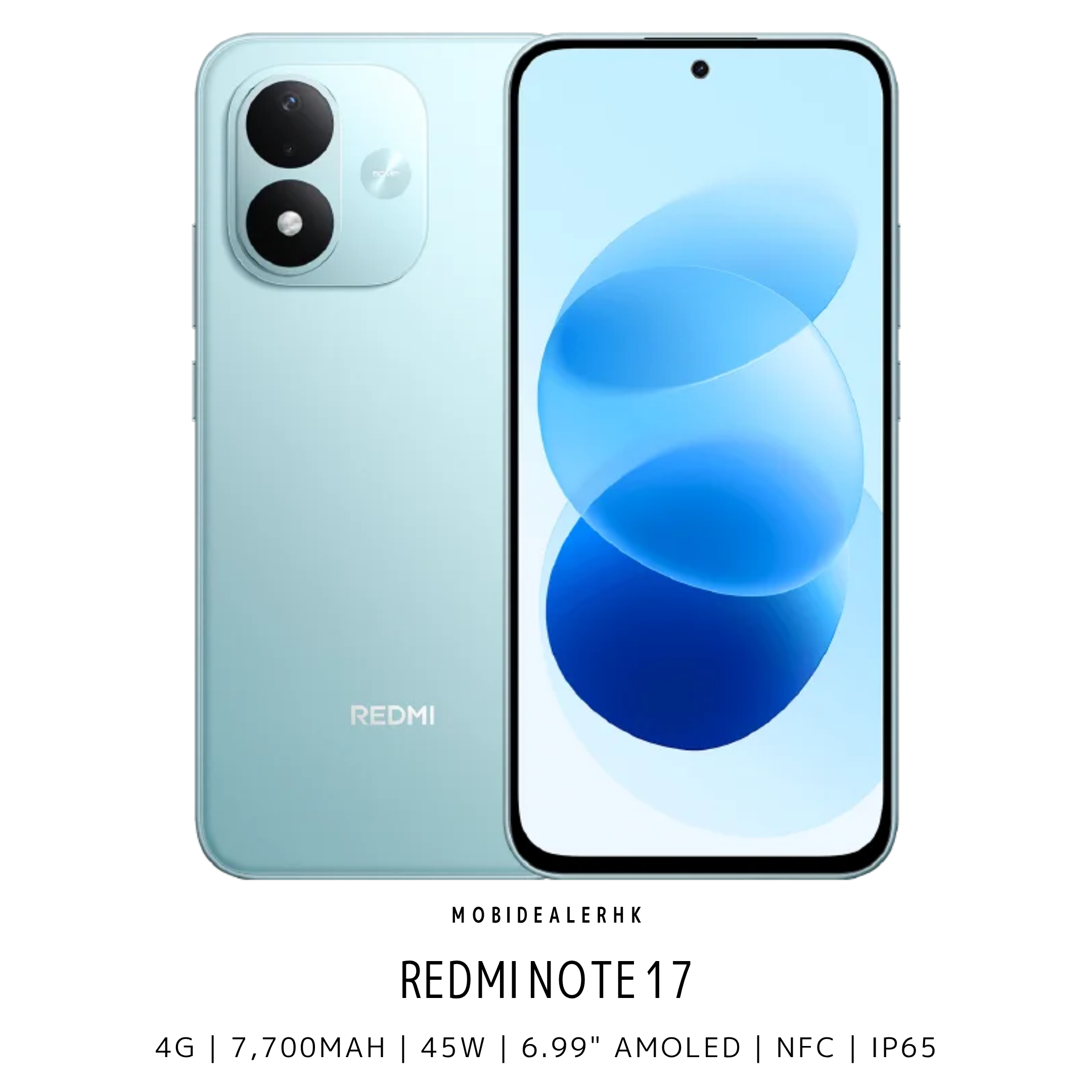 Redmi Note 17 | 紅米 Note 17 | 4G | 智能手機 | 7700mAh矽碳電池 | 45W快充 | 6.99"AMOLED | IP65防水