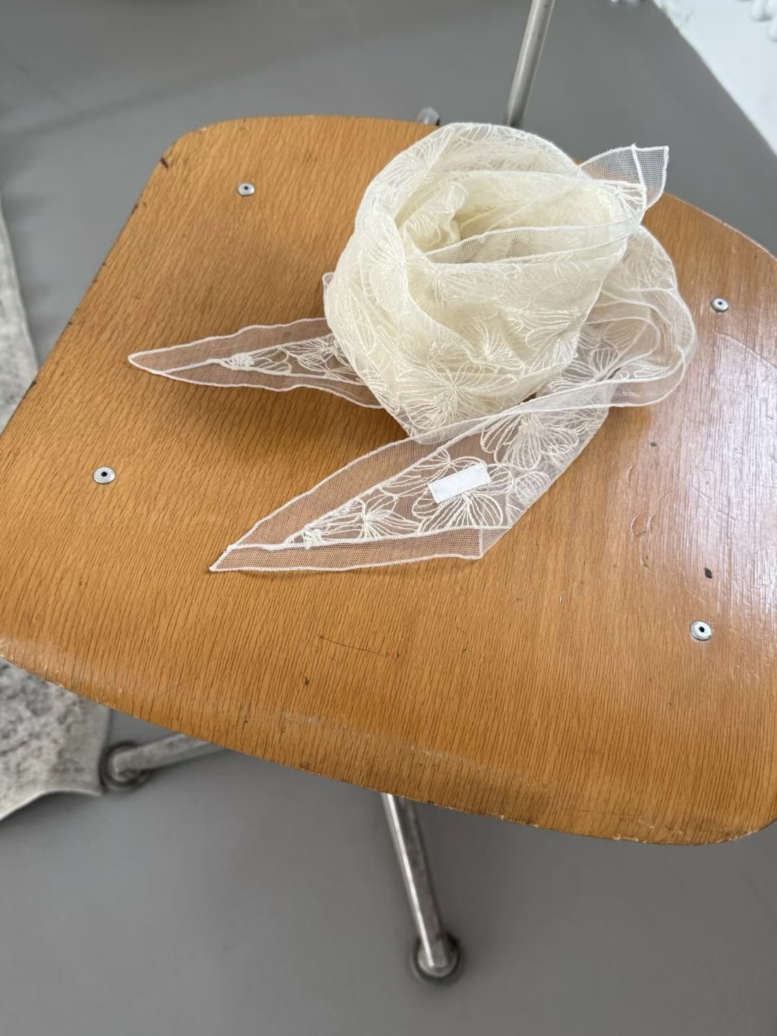 Embroidered floral scarf #sf05