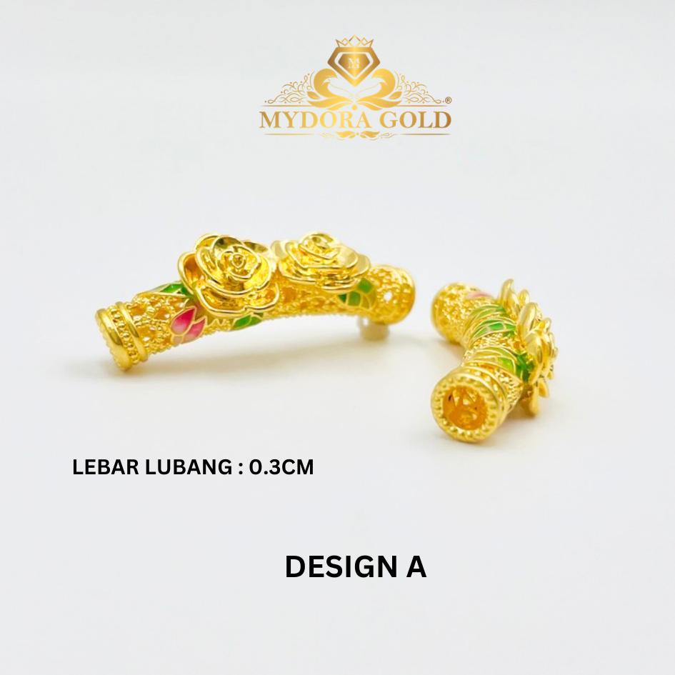 MYDORA Tube Bamboo Kerawang Enamel 3D (5G) l EMAS 916/22K