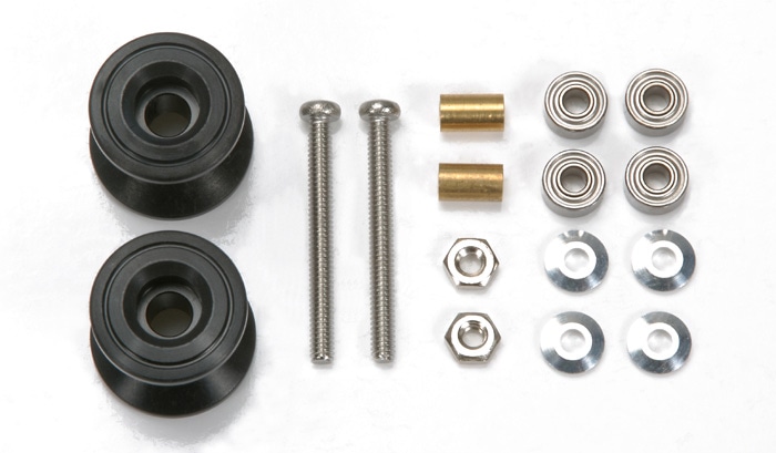DOUBLE ALUMINUM ROLLERS (13-12mm) BLACK