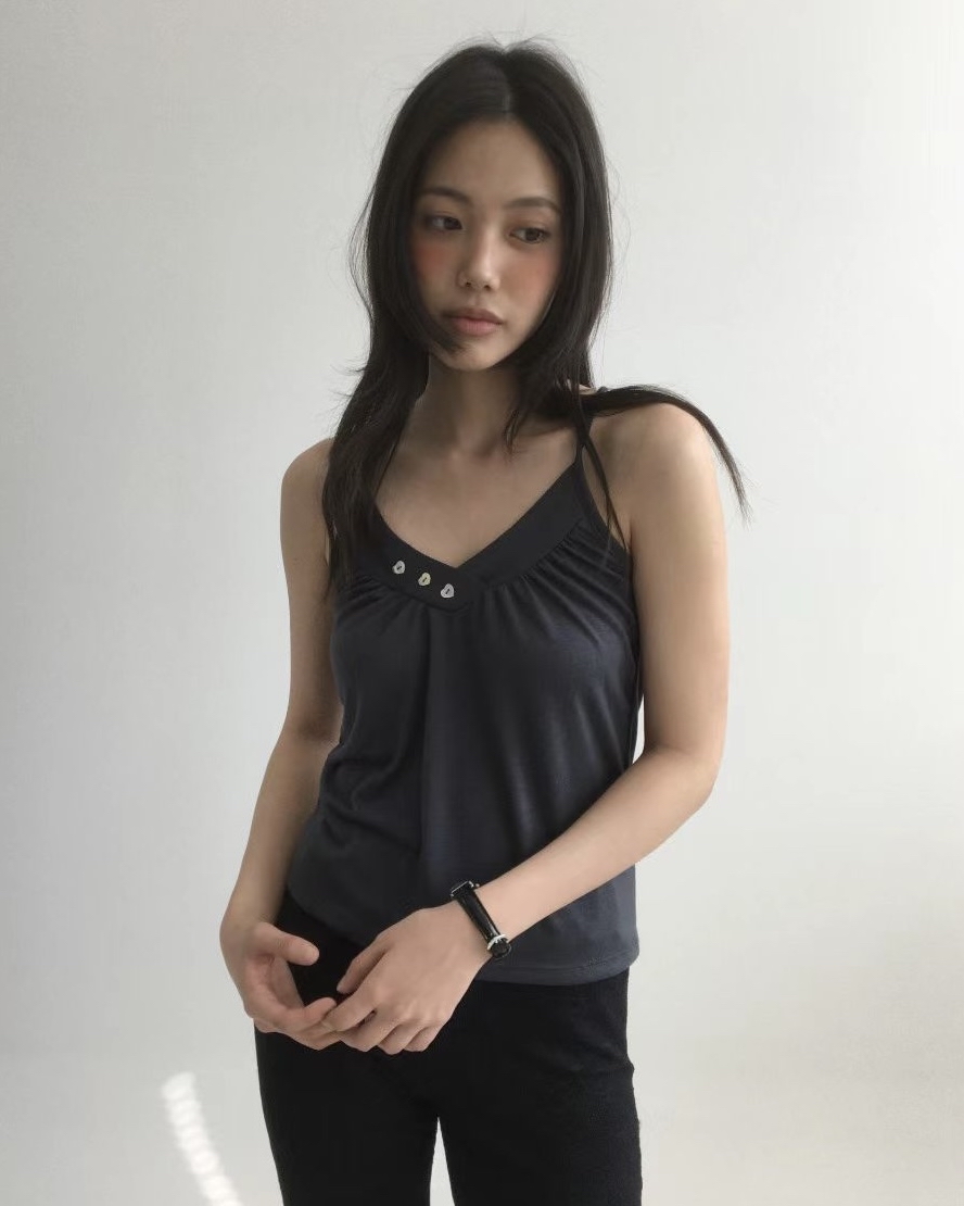 heart button camisole