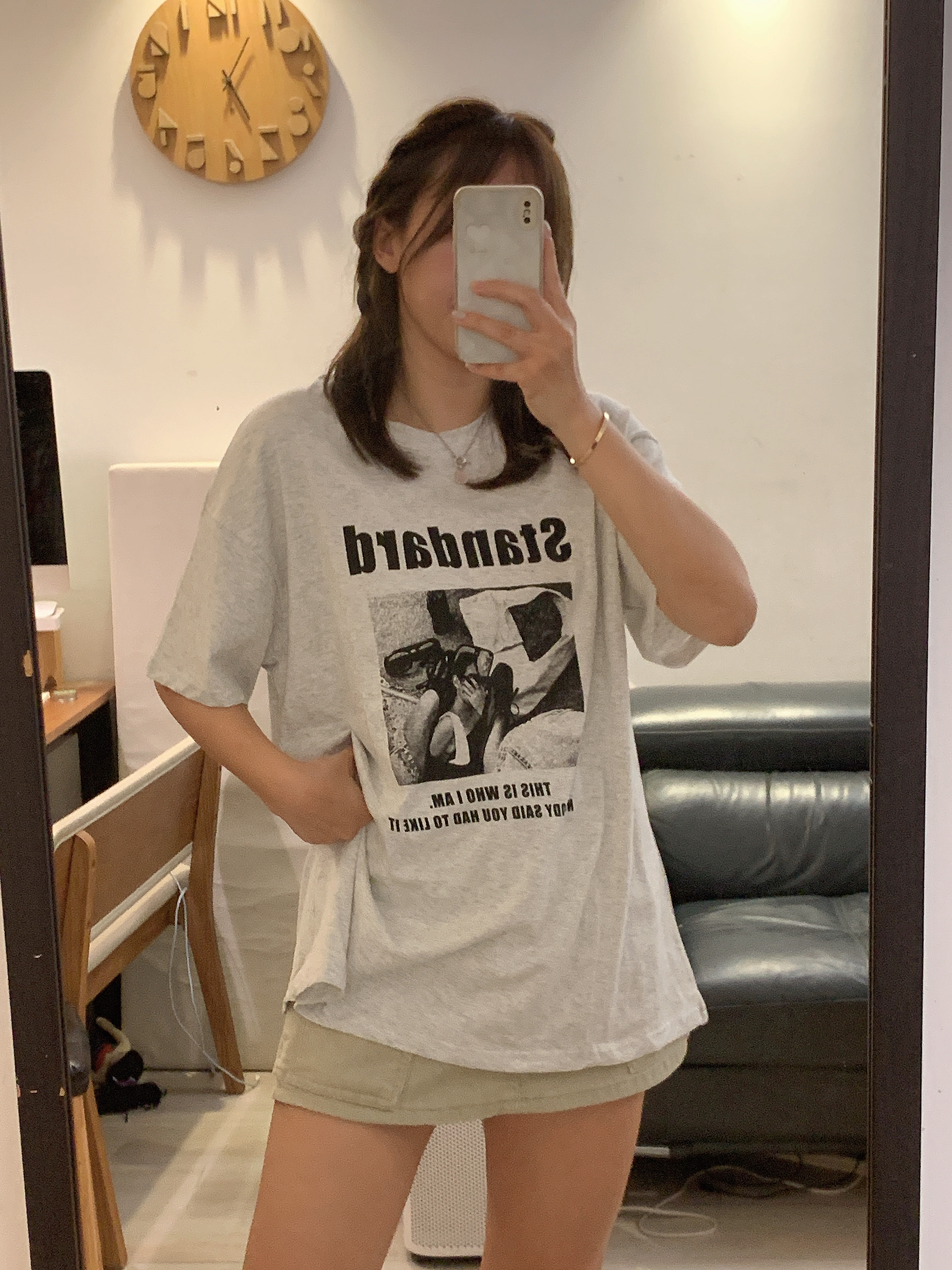 寬鬆大Print Tee(兩色）