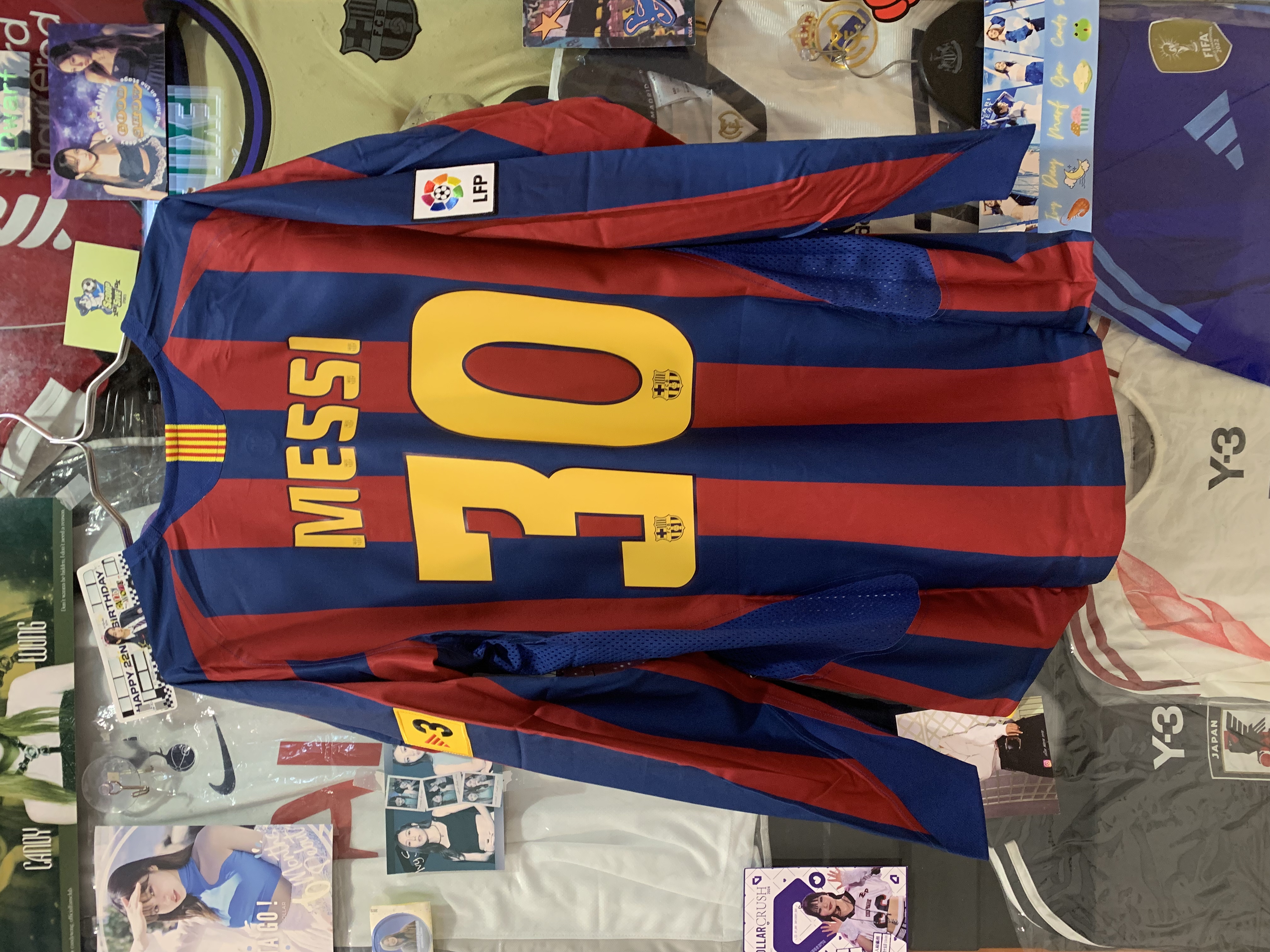 2005-06 巴塞隆拿 主場 復刻 球員版 長袖 連DIY字 30 Messi