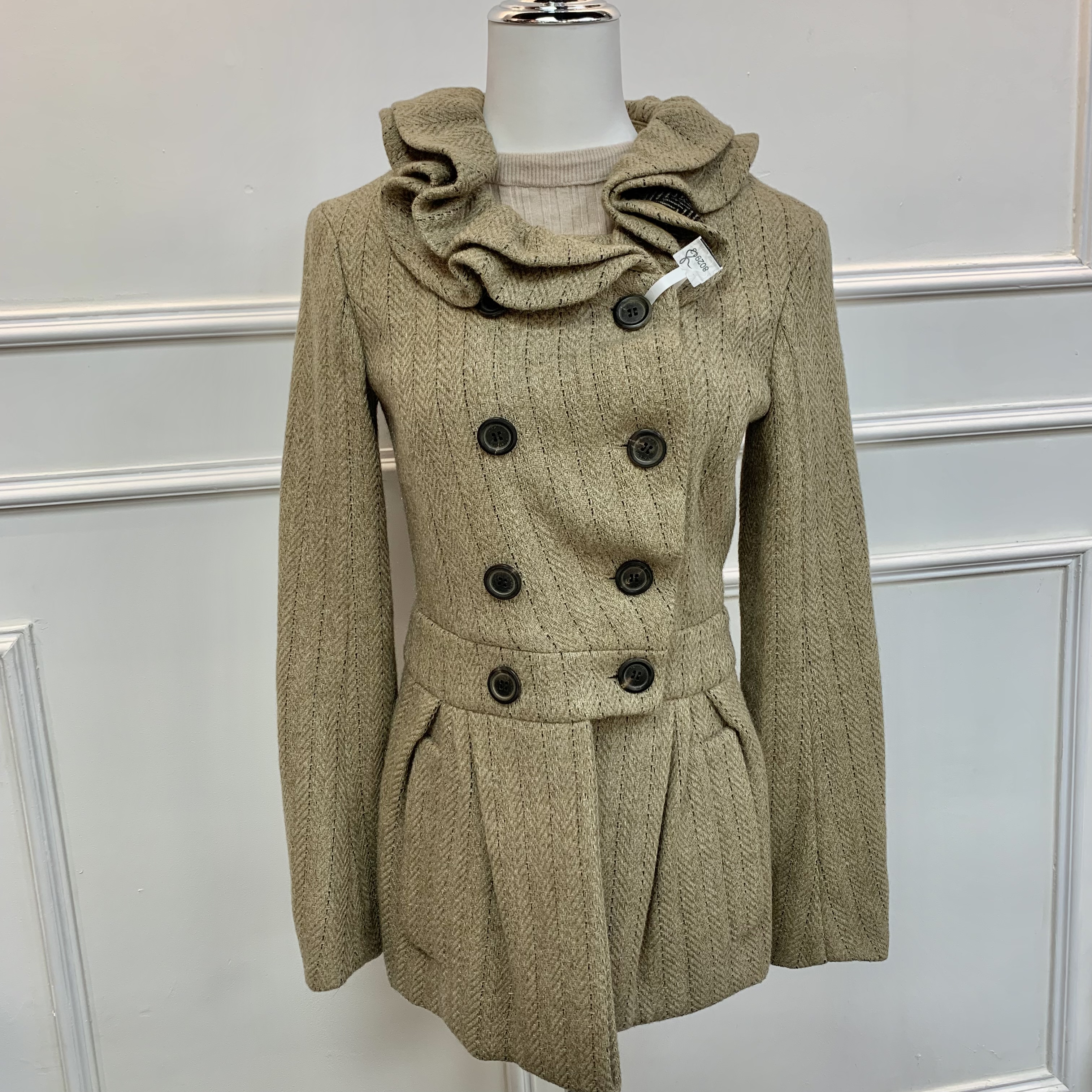 LV Vintage 秀場款 ✨條紋羊毛雙排扣大衣 🤎范冰冰同款🤎🤎