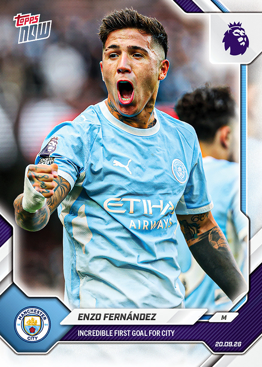 Enzo Fernández - 2026-27 Premier League Topps NOW #37 曼城首個入球紀念卡【團購】