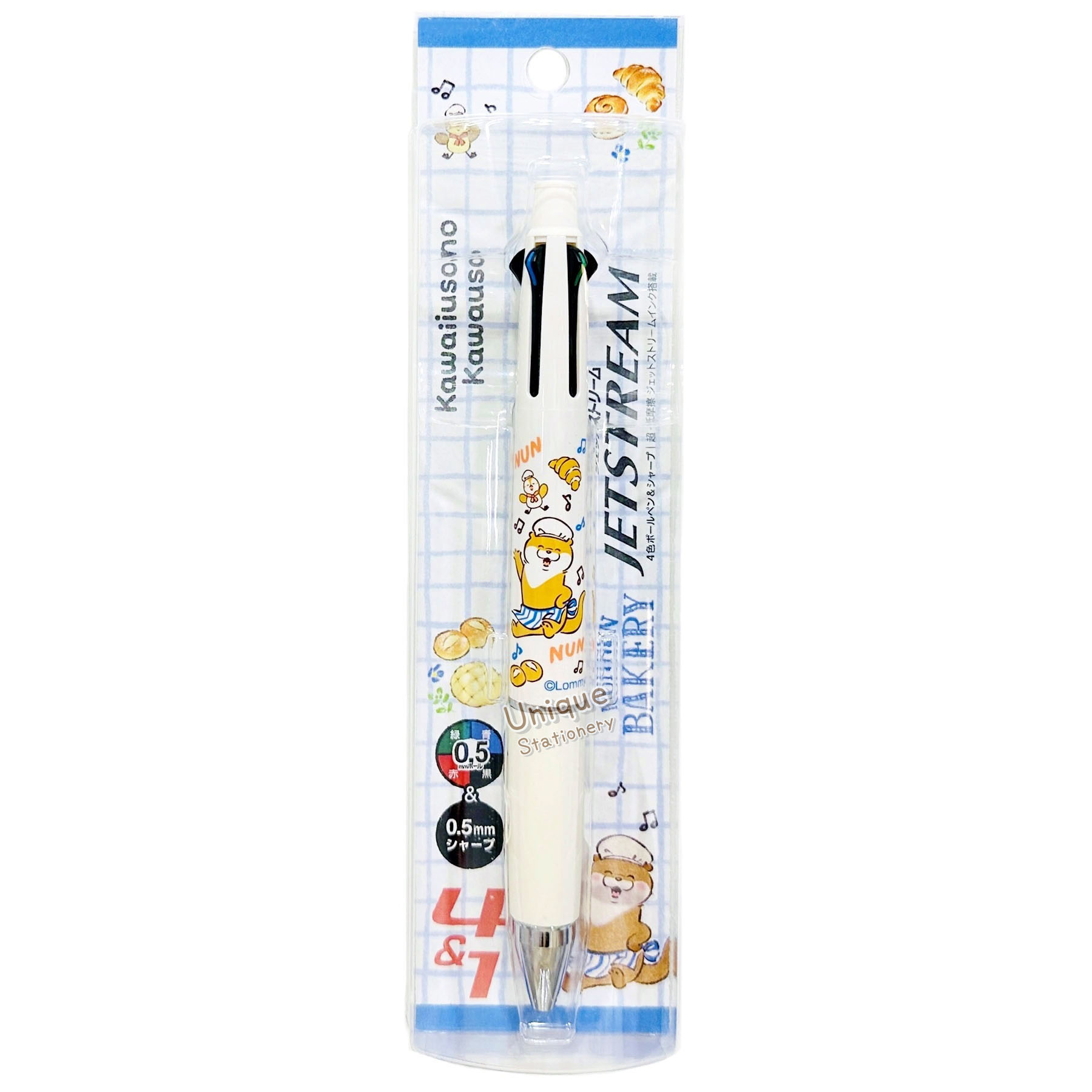 現貨｜可愛謊言的水獺 Kawaiiusono Kawauso 日本製 uni Jetstream 4&1 多功能 5用筆 0.5mm 4色原子筆 + 0.5mm 鉛芯筆 (927967)