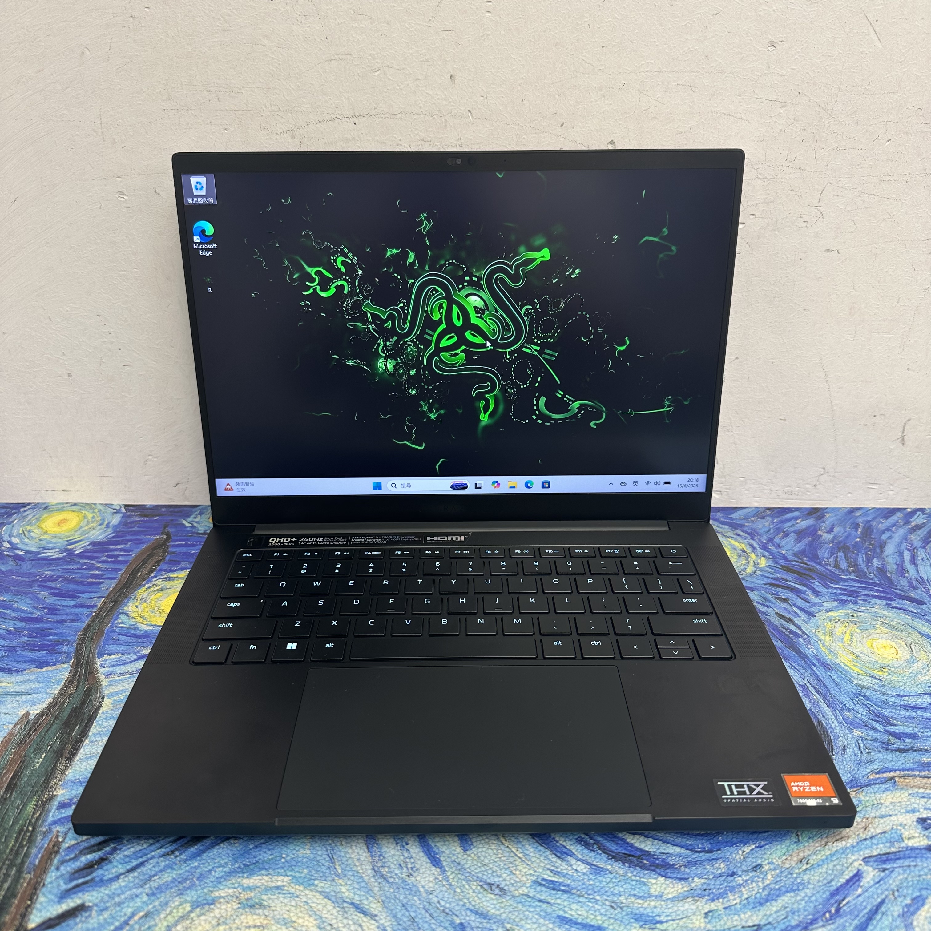 #5956 Razer AMD Ryzen 9 7940HS/16GB Ram/1TB SSD/RGB Keyboard/14寸2.5K 240Hz Mon/Gaming Laptop / PC / Gaming Notebook / MacBook / YouTube / Netflix /