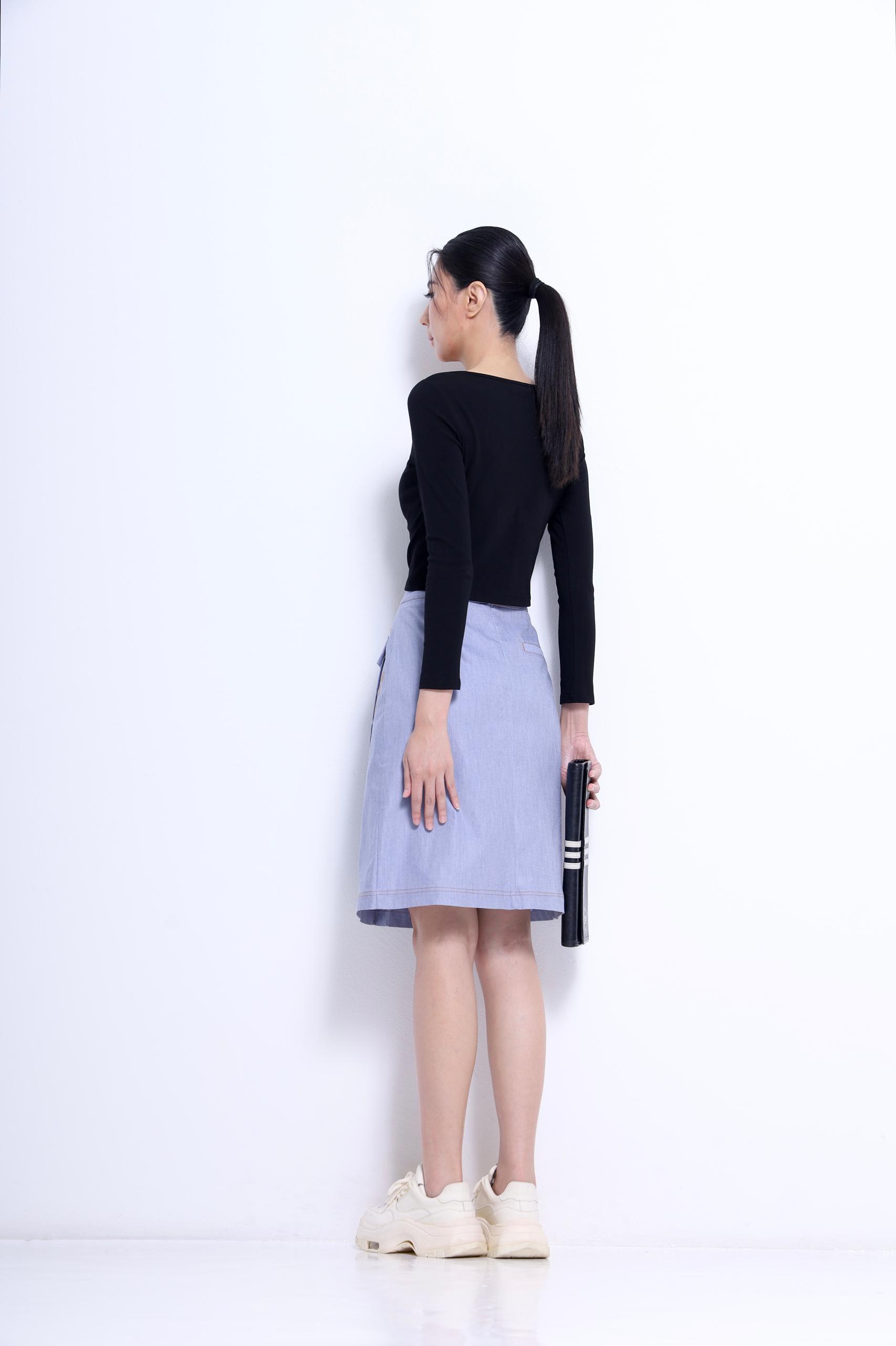 CB2775 SQUARENECK LONG SLLV FIT TOP