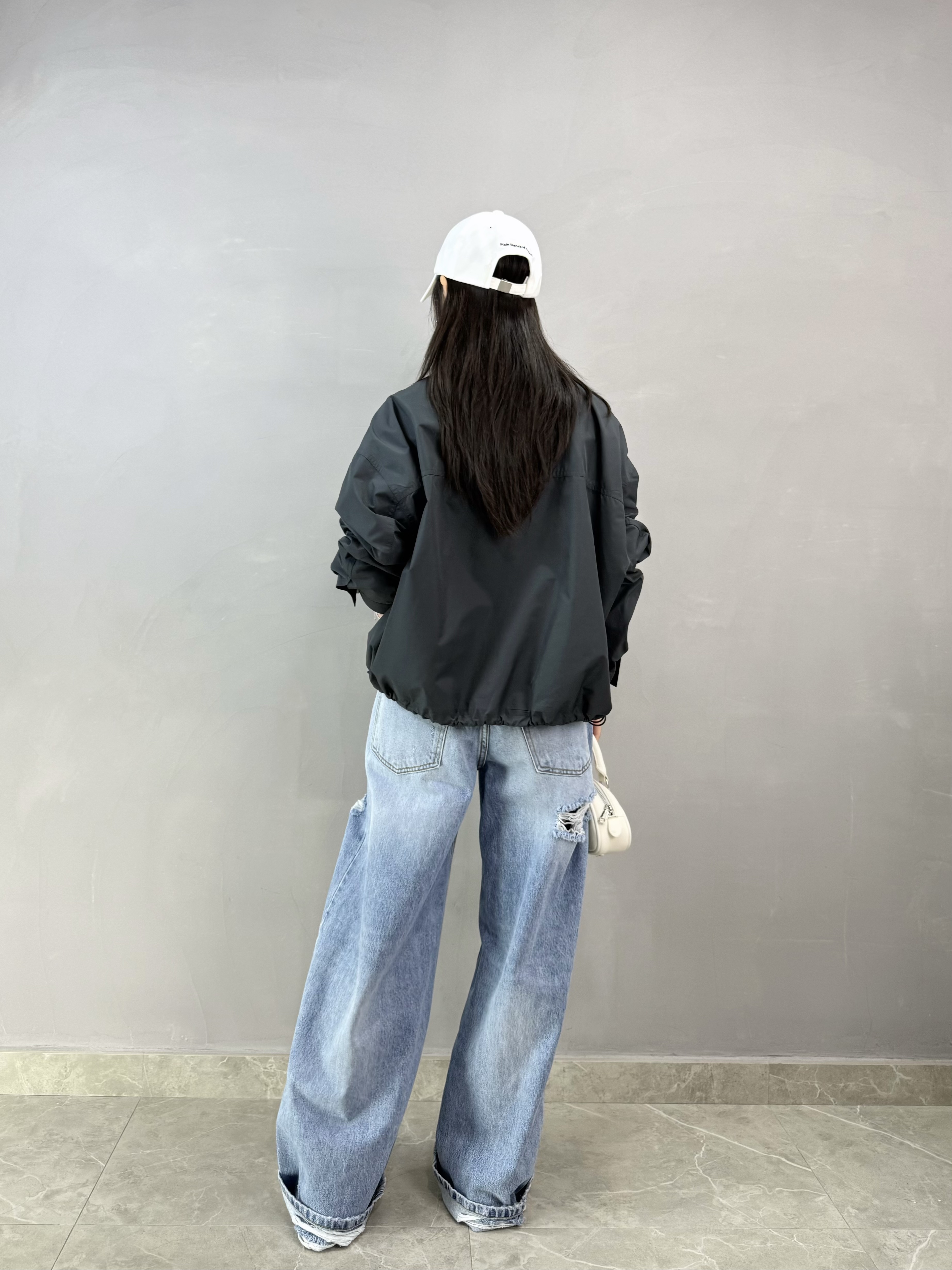 H84 反腰爛牛仔褲