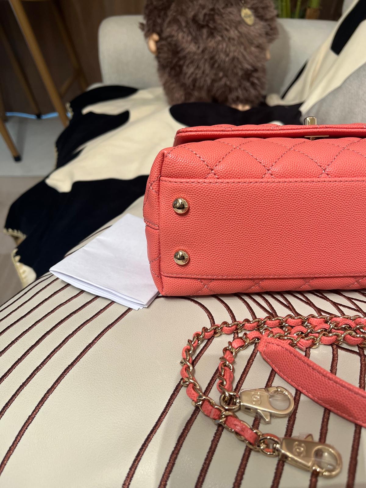 全新Chanel coco handle small 荔枝牛皮晶片 100%Authentic ,全新貨品 ✅收據副本✅晶片✅塵袋✅Box