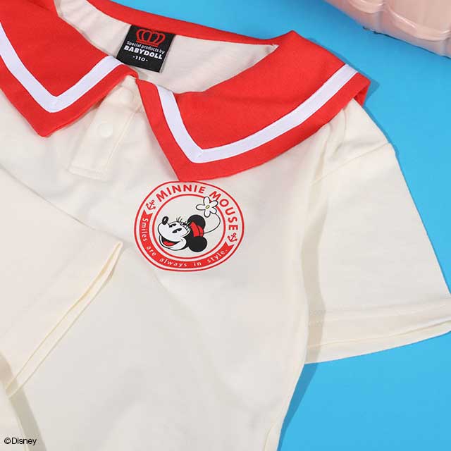 🆕【⭐訂購⭐】🌀 🇯🇵 日本直送 #Disney  #Mickey / #Minnie 海洋主題 水手領 短袖Tee🌀 [ELEA-0189][260531]