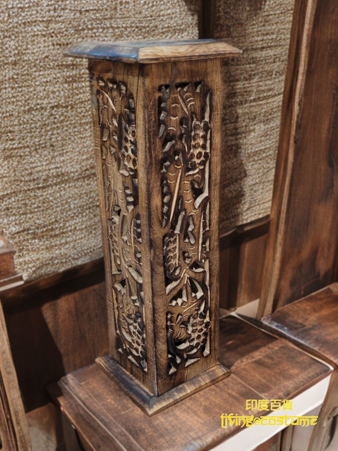 印度手工木製香座