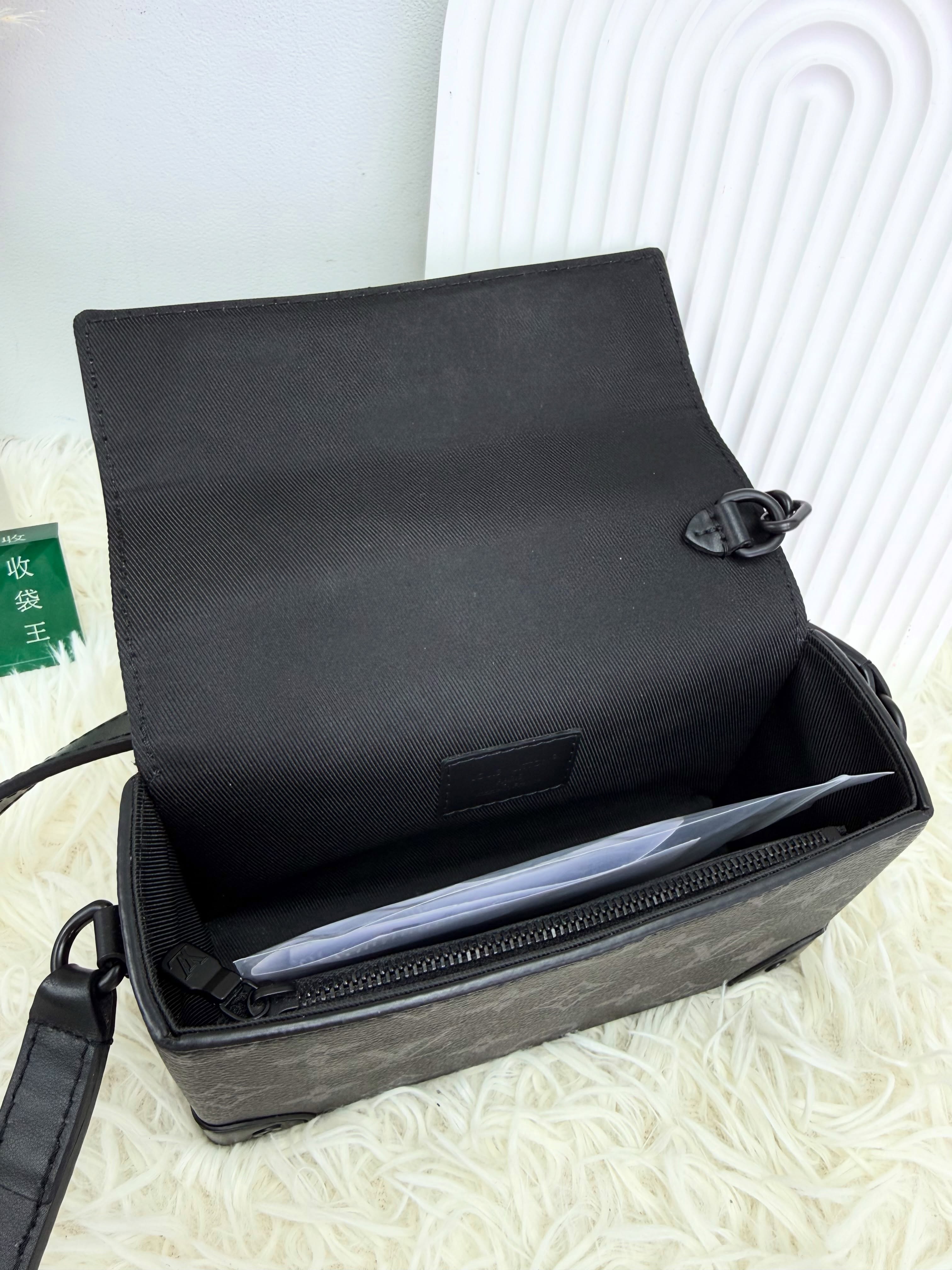 LV🛍️PRE OWNED 👜黑色老花 Steamer 晶片款 單肩斜肩包🖤