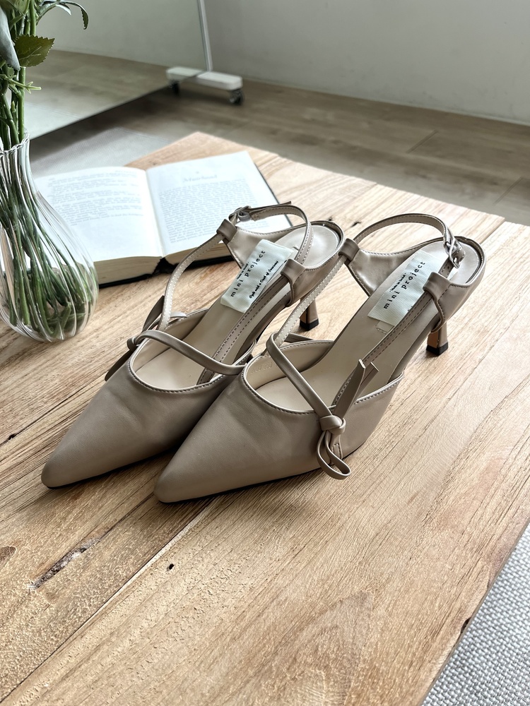 Noeud Front Slingback Heels (3colors)