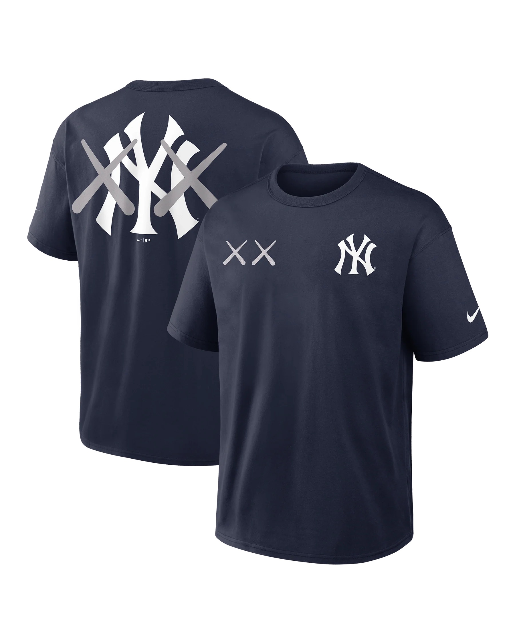 KAWS Men's Nike MLB Fanatics Fest Elevated Max 90 Tee New York Yankees - Collegiate Navy