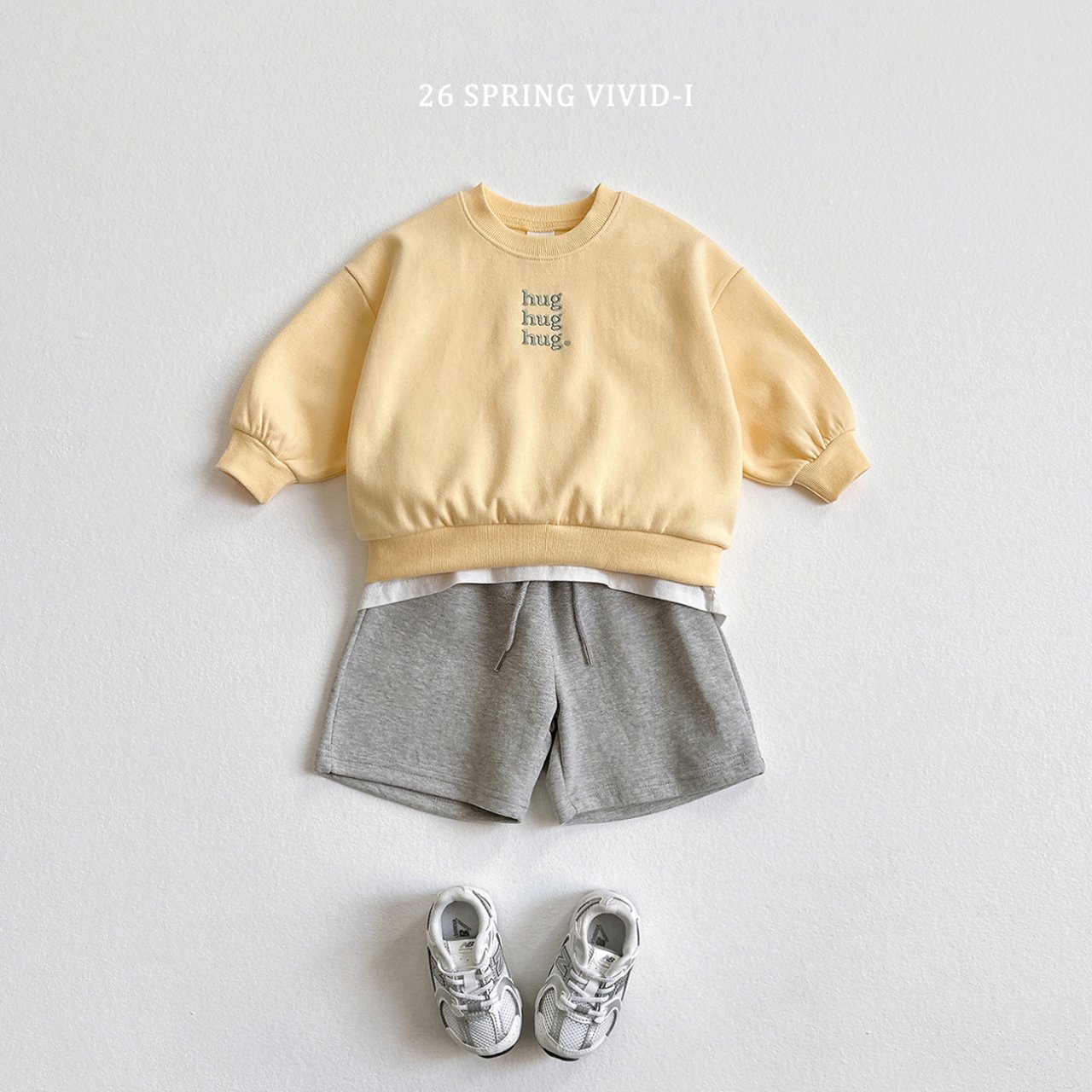 🌸預訂 韓國直送🌸🇰🇷VIVIDI四色Hug刺繡撞色長袖上下套裝