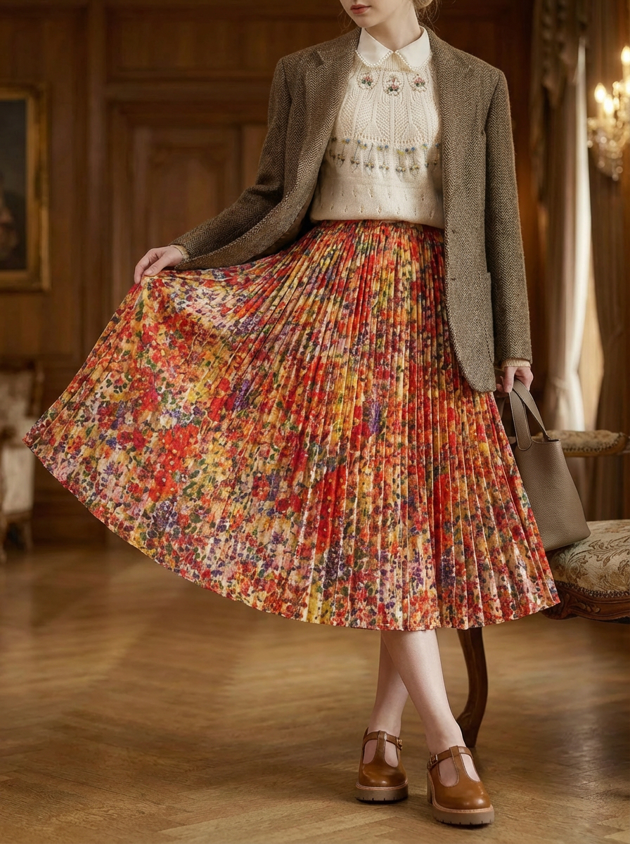 Bespoke Pleated Skirt童話場景浪漫花園公主壓摺裙