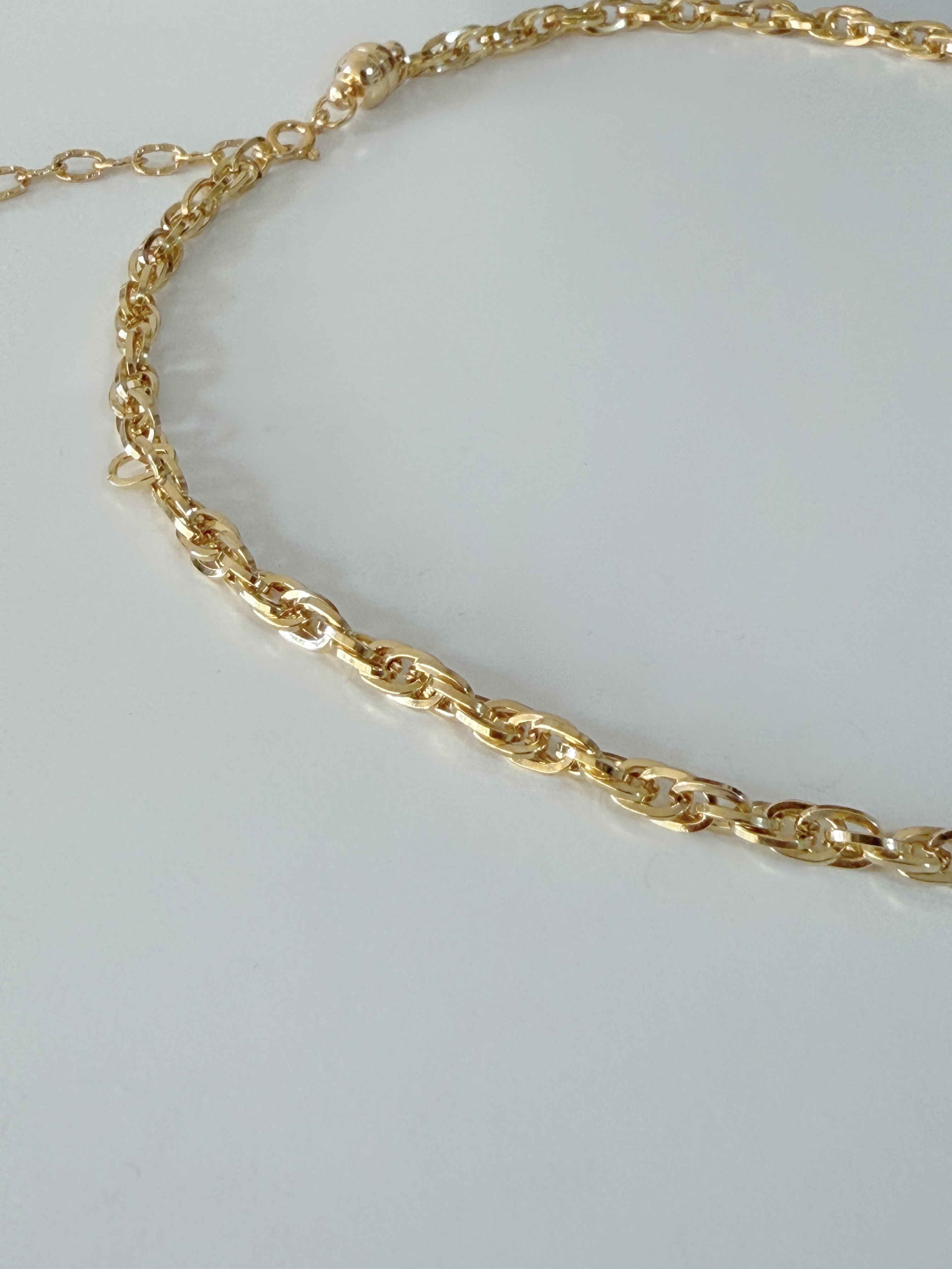 復古珍珠字母手鍊/頸鍊 金色8mm鍊