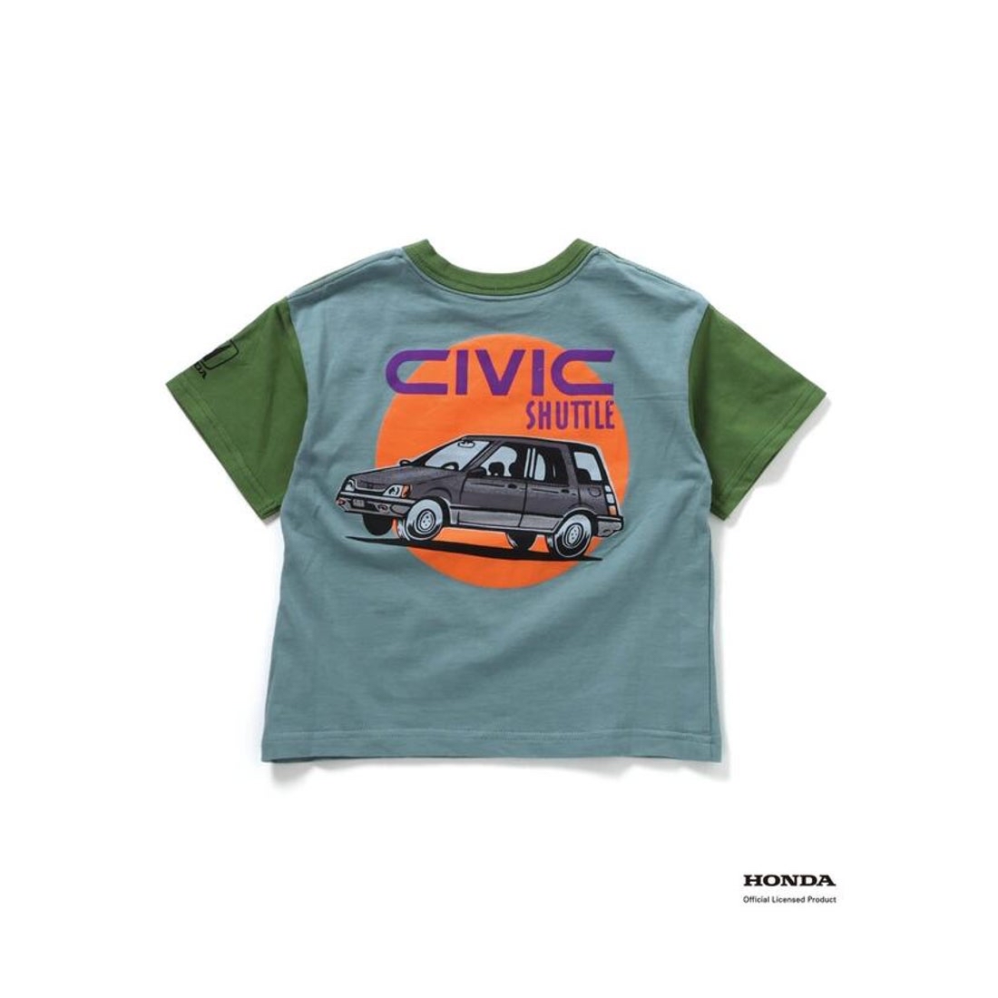 A0143 綠色Honda汽車短袖