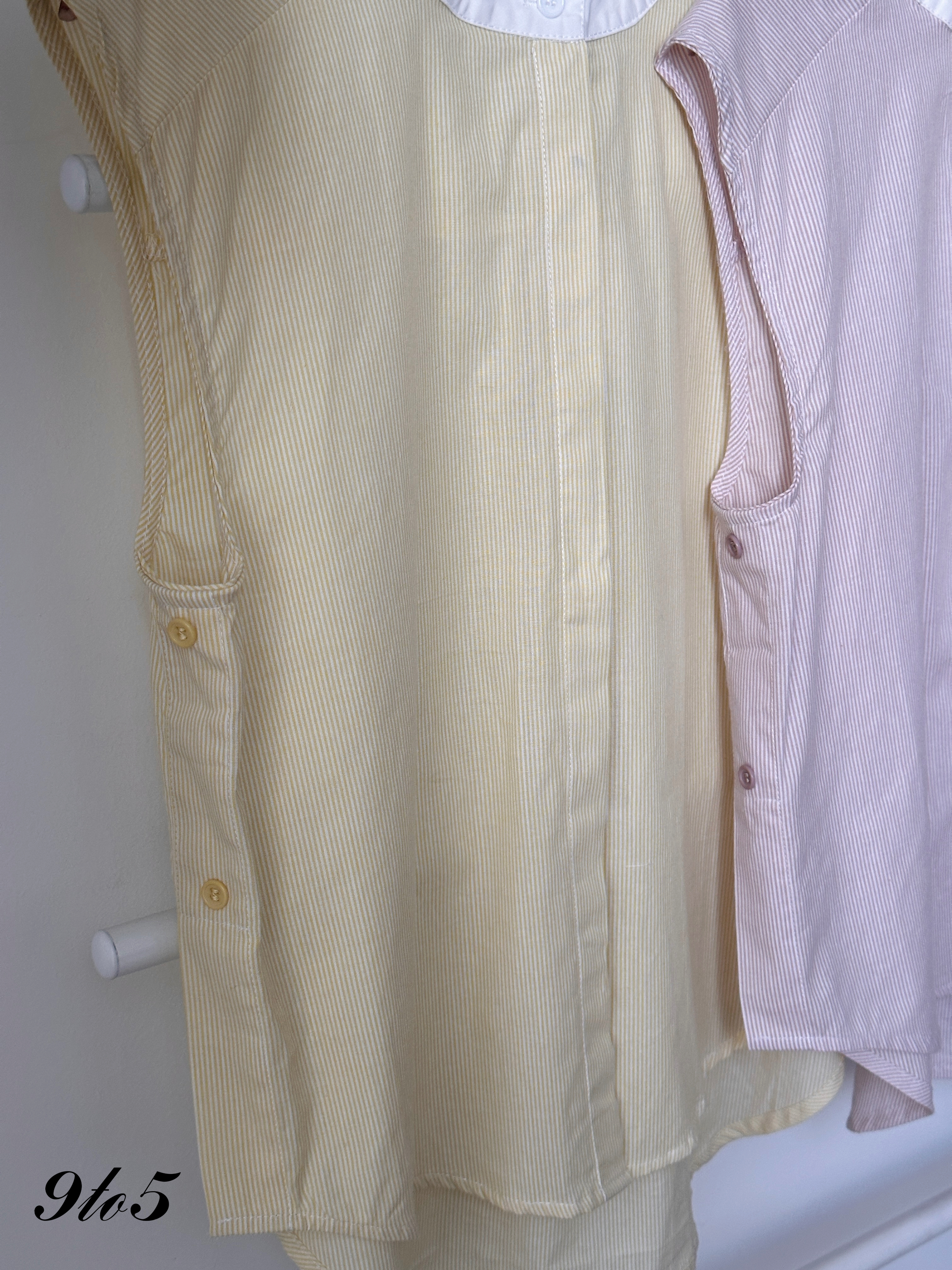 T4208 Sleeveless Stripe Shirt - Pink & Yellow