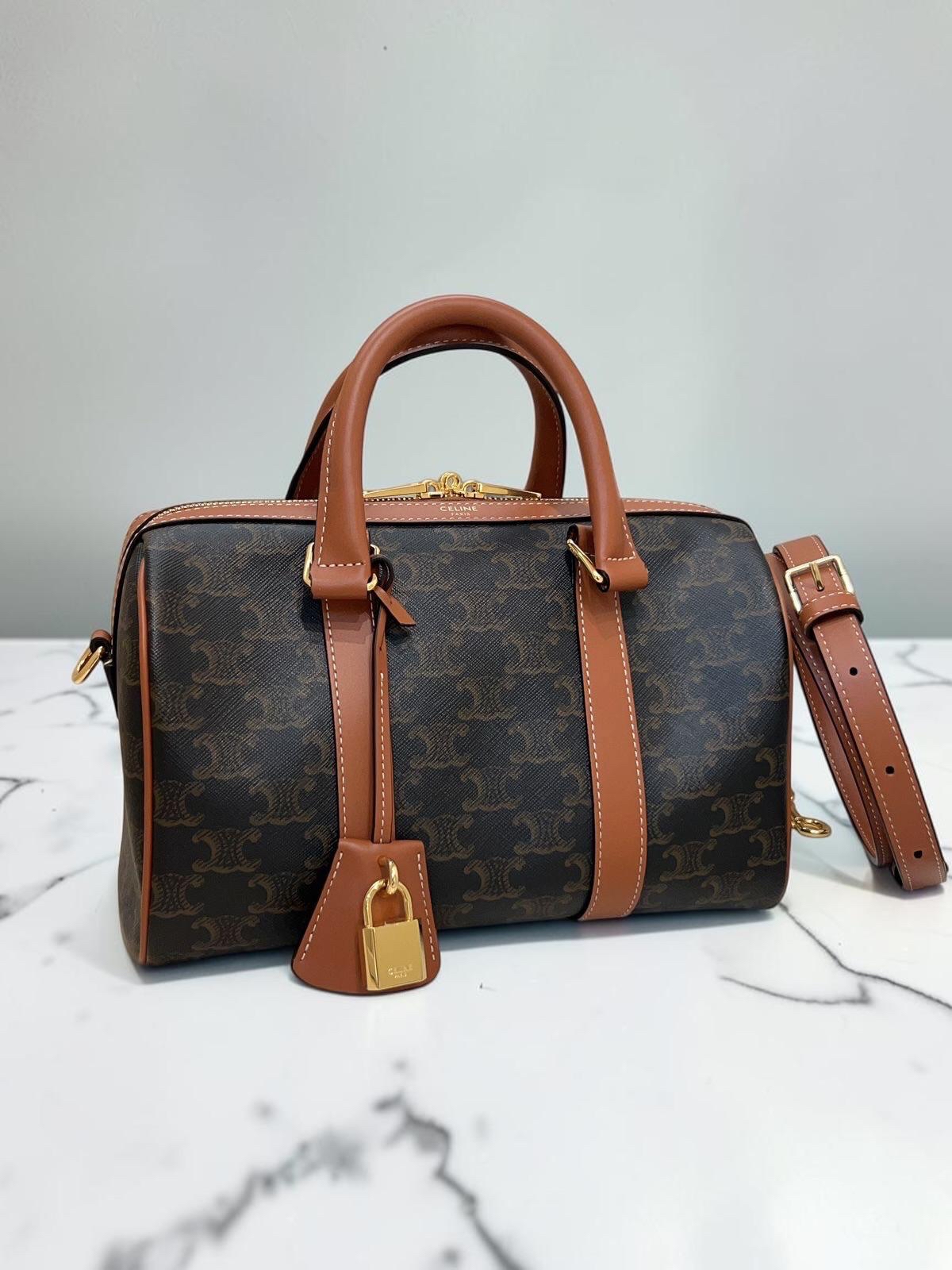 未使用品 Celine Boston Medium 2Way Bag 100%Authentic, Unused未使用品 ✅Key Lock✅Tag✅Dust bag