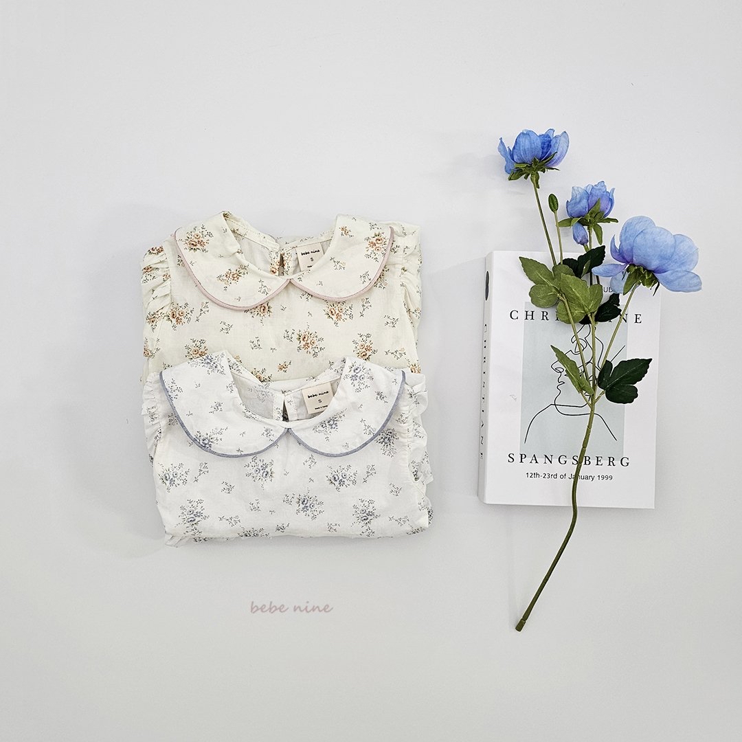 🌸預訂 韓國直送🌸🇰🇷Bebenine兩色翻領碎花長袖連身裙