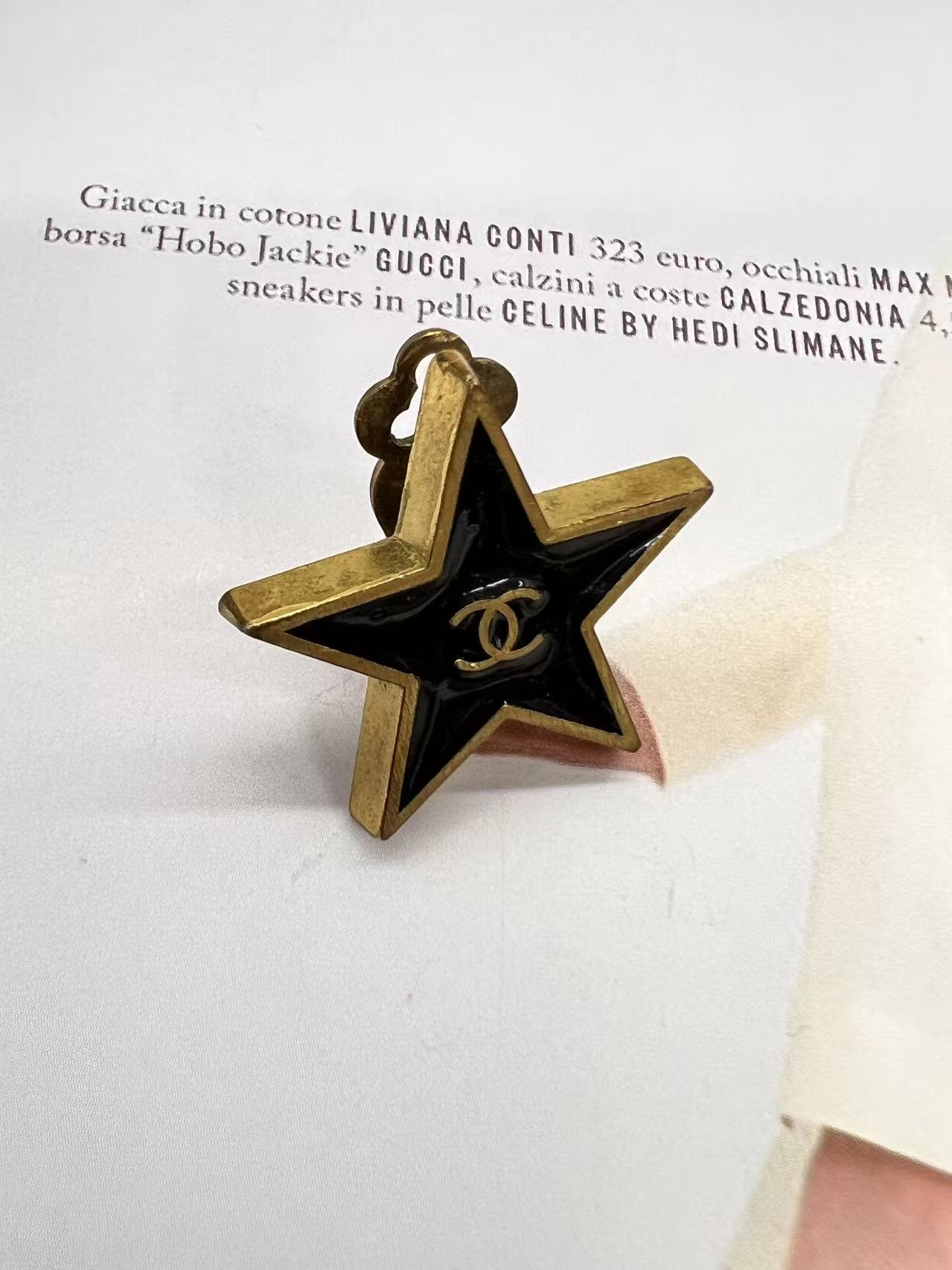 Chanel 星星夾式耳環 