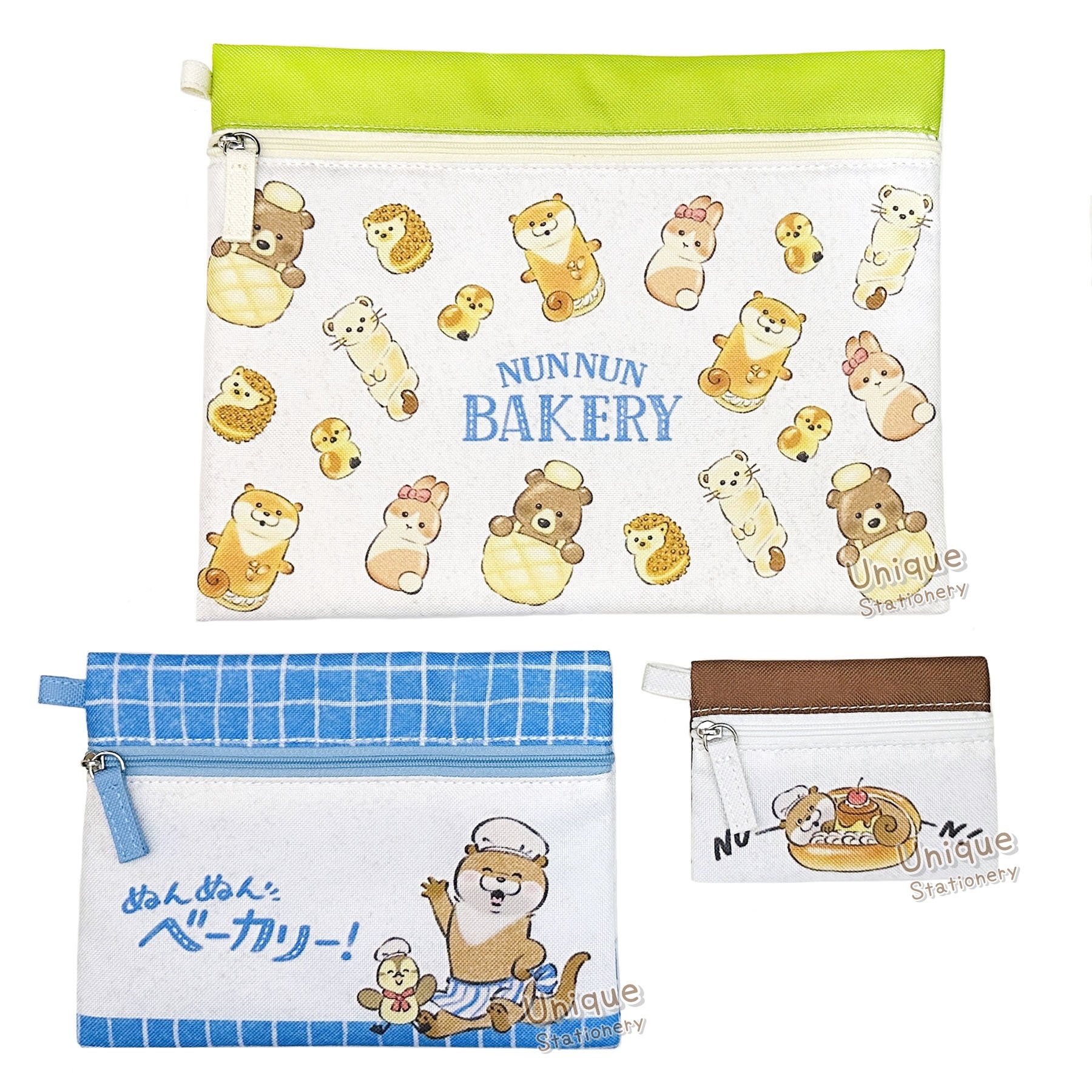 現貨｜【一套三個】可愛謊言的水獺 Kawaiiusono Kawauso 日版 收納袋 套裝 3 Size Pouch (KUK-T078)