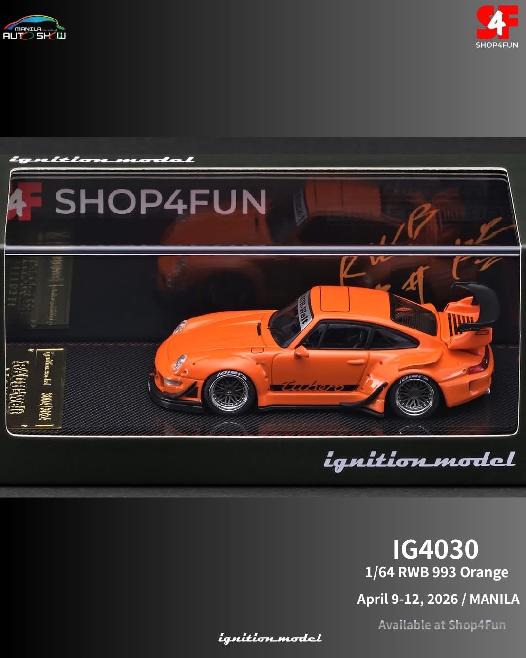 (預訂 Pre Order) IG (IG4030) 1/64 RWB 993 Orange