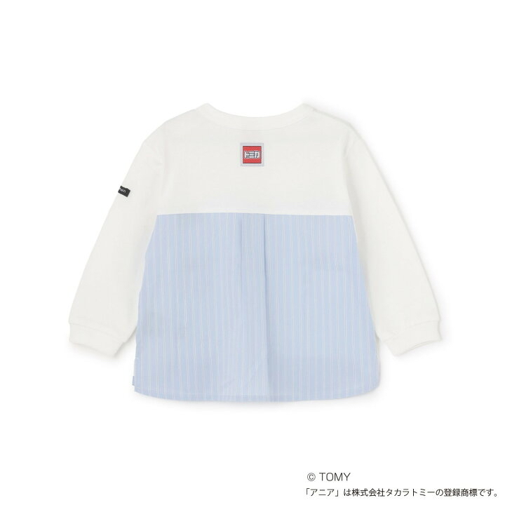 🇯🇵預訂 日本直送🇯🇵Petit Main x Tomica系列兩色恐龍車車印花拼布假兩件長袖T恤