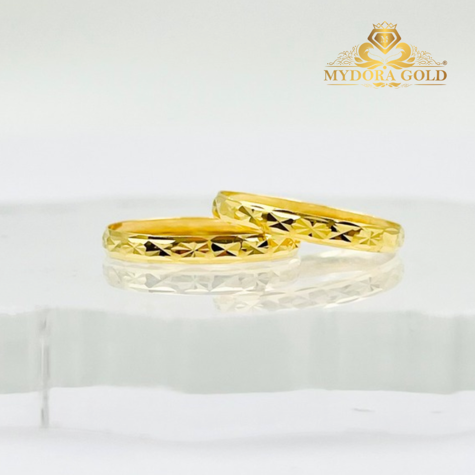 MYDORA Cincin Belah Rotan Stamping l EMAS 916/22K