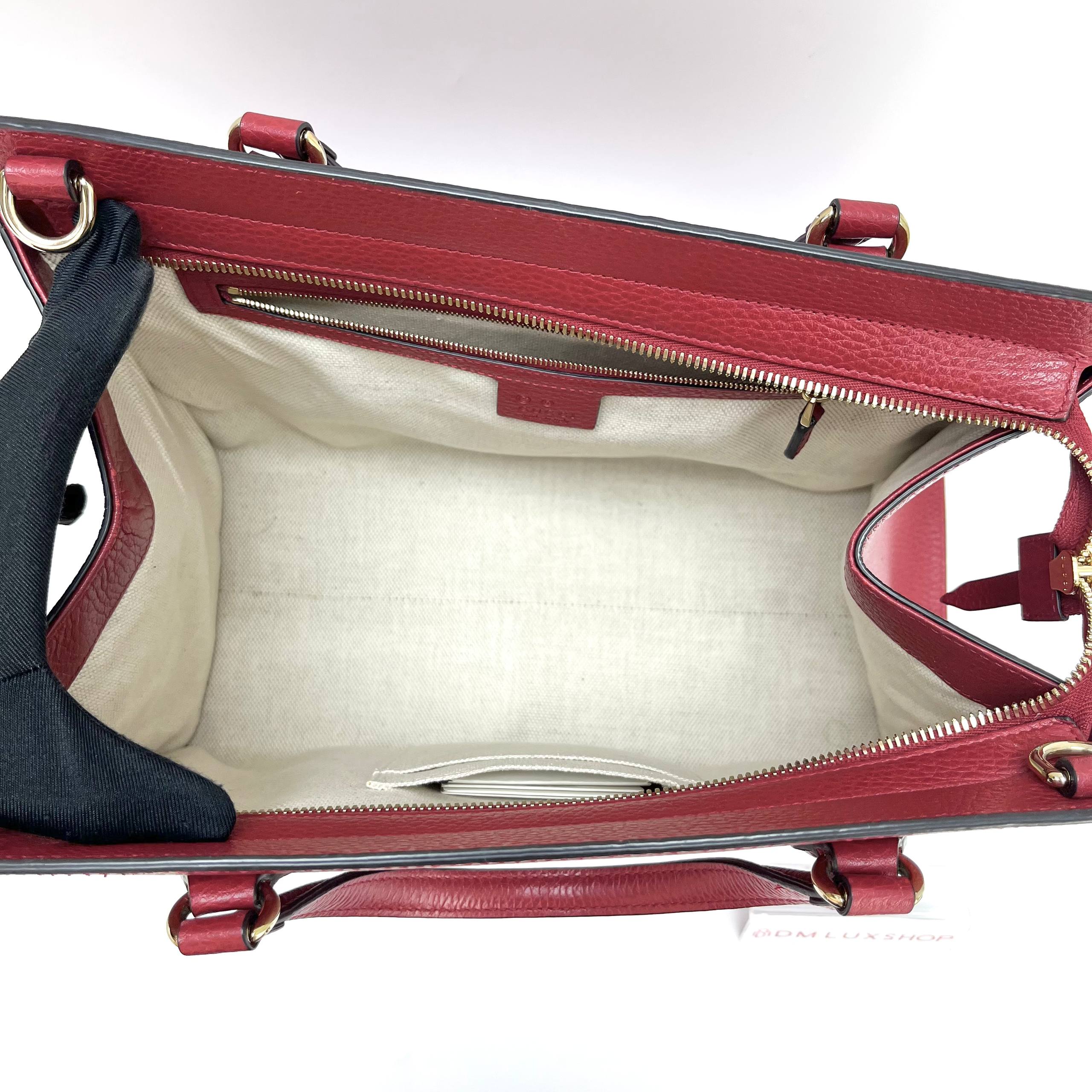 Gucci Red Interlocking GG Soho Top Handle Tote