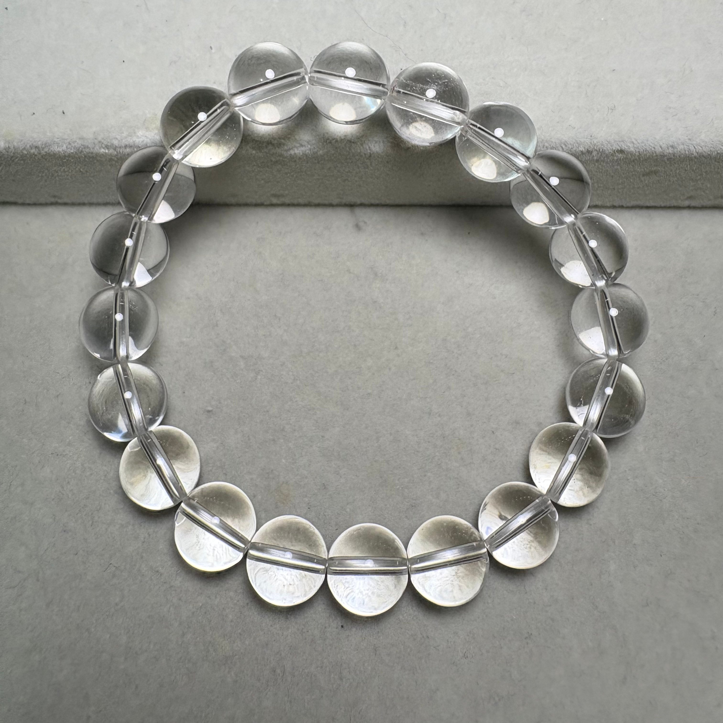 10mm白水晶天然晶石手串No.S4388