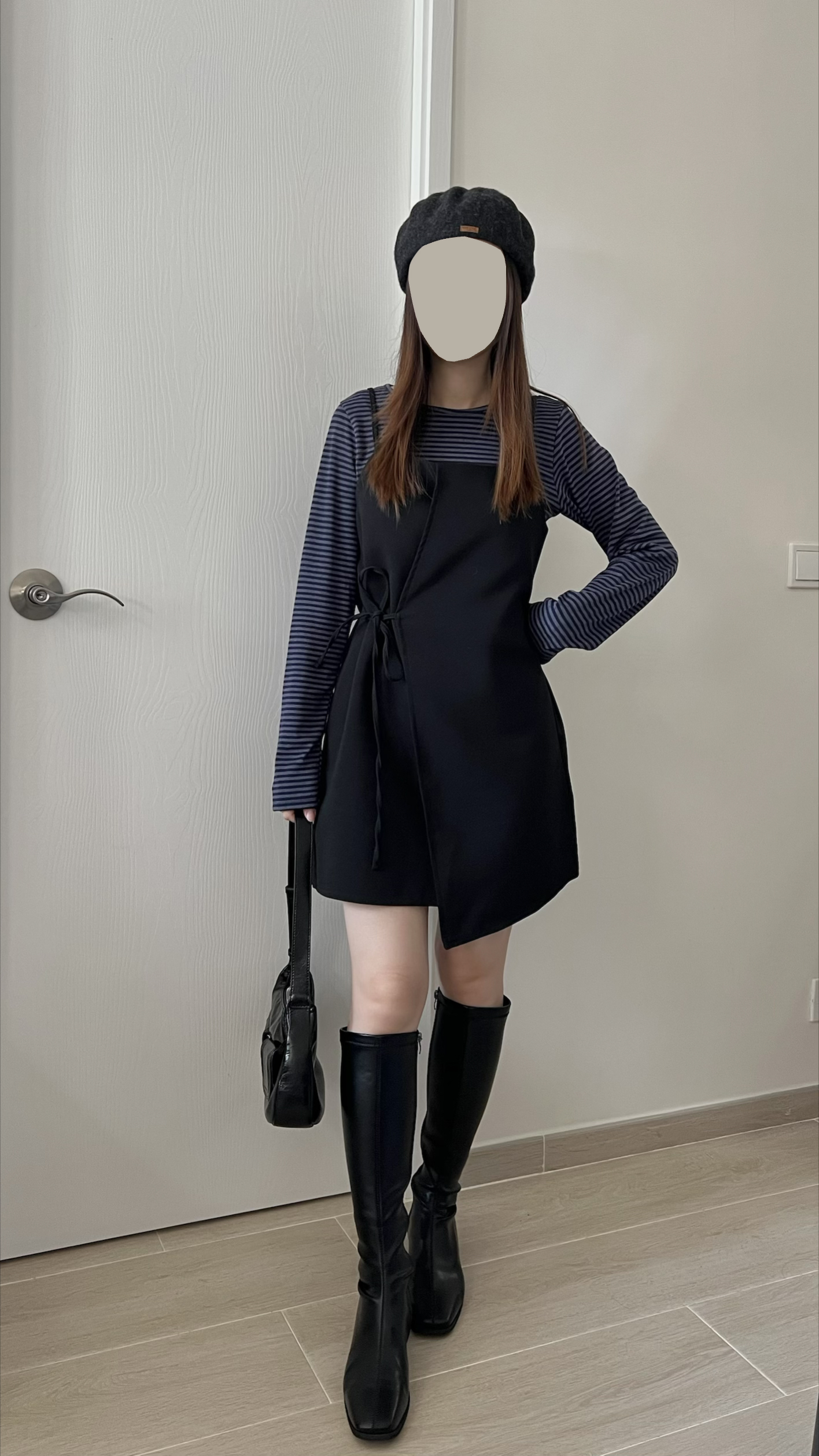 蝴蝶結不規則ops  小個子可 現貨