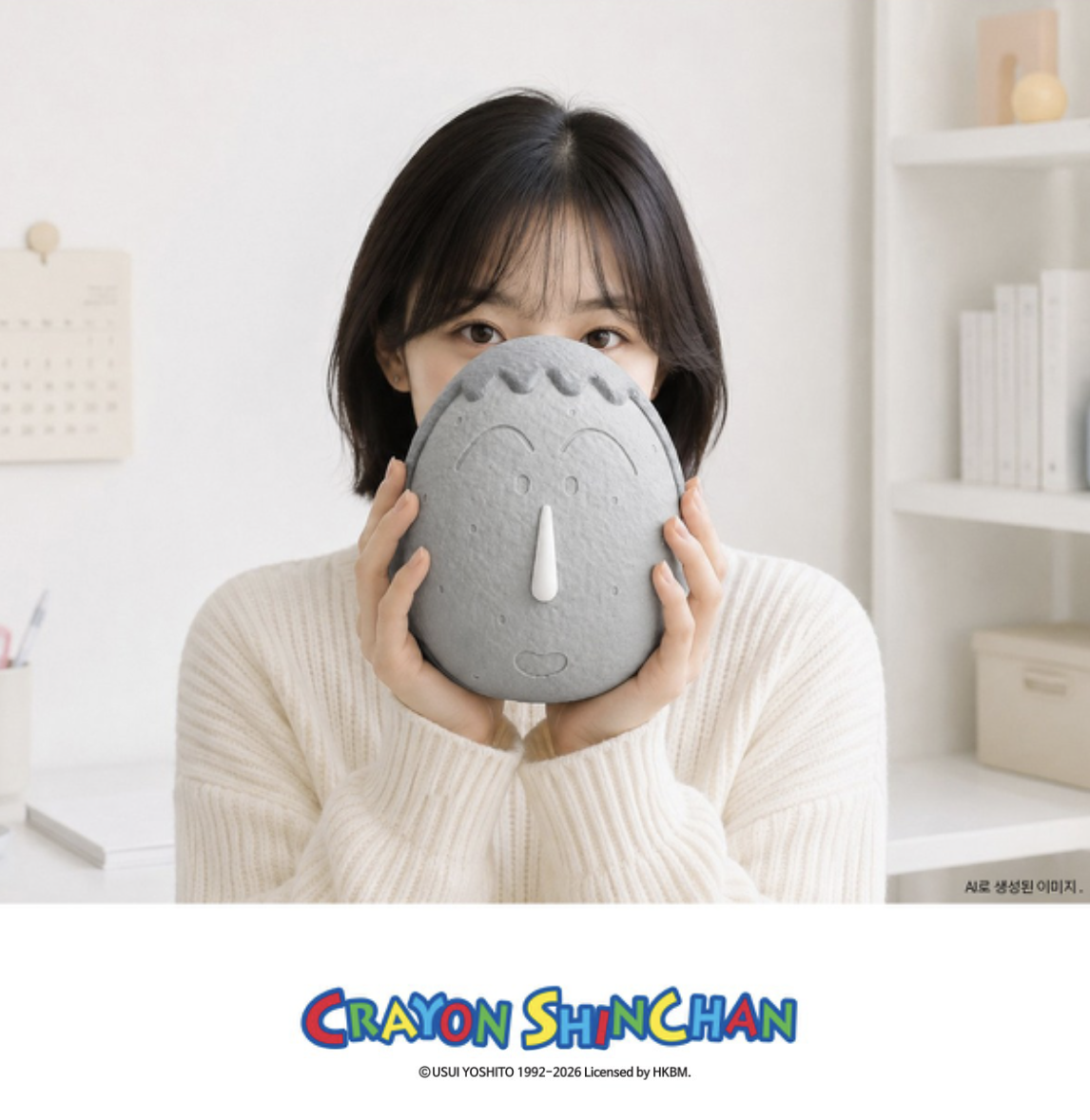 韓國 蠟筆小新 石頭灰 立體 阿呆鼻涕 紙巾盒 ｜Tissue Dispenser