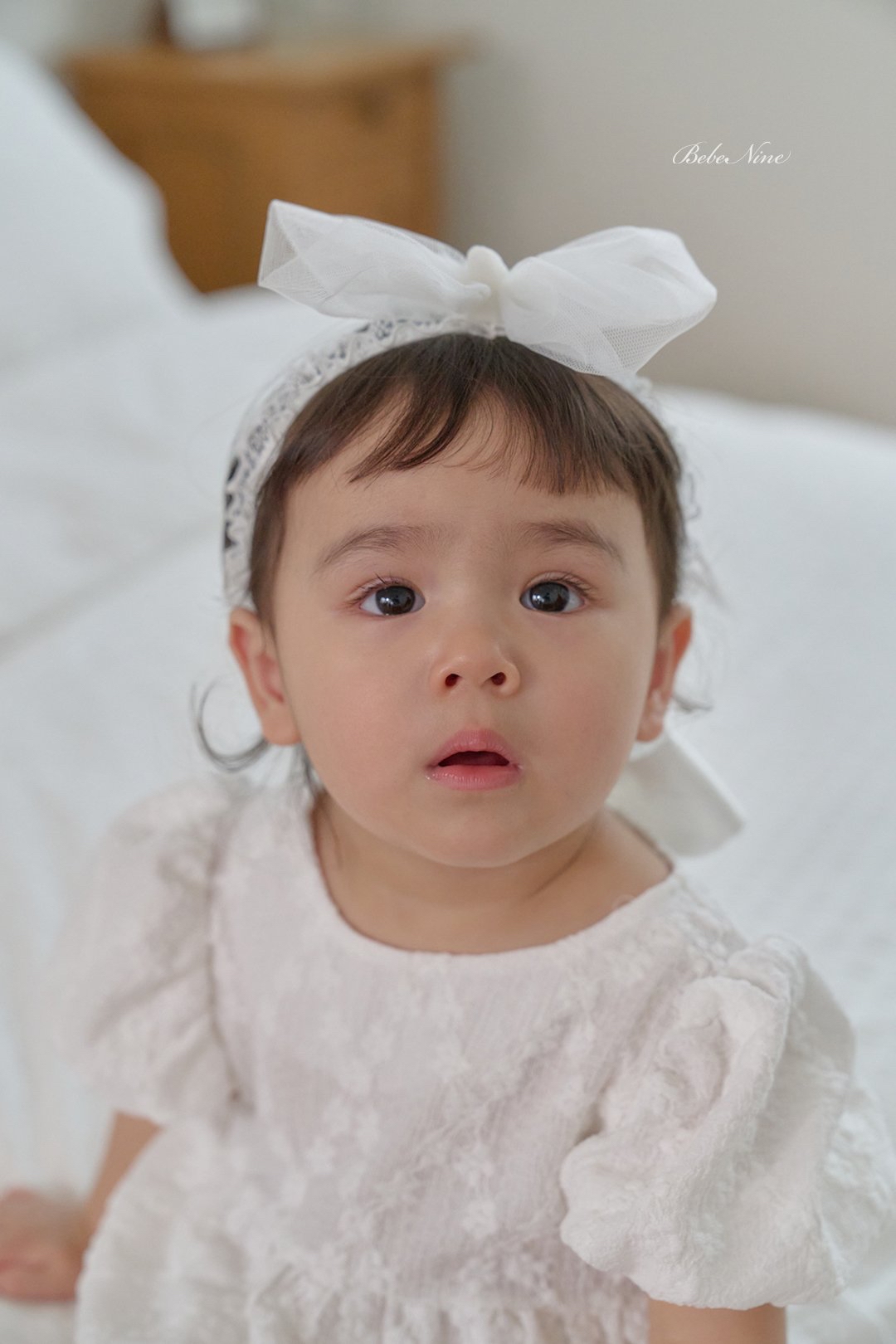 ☀️預訂 韓國直送☀️🇰🇷Bebenine兩色蕾絲波點蝴蝶結髮帶