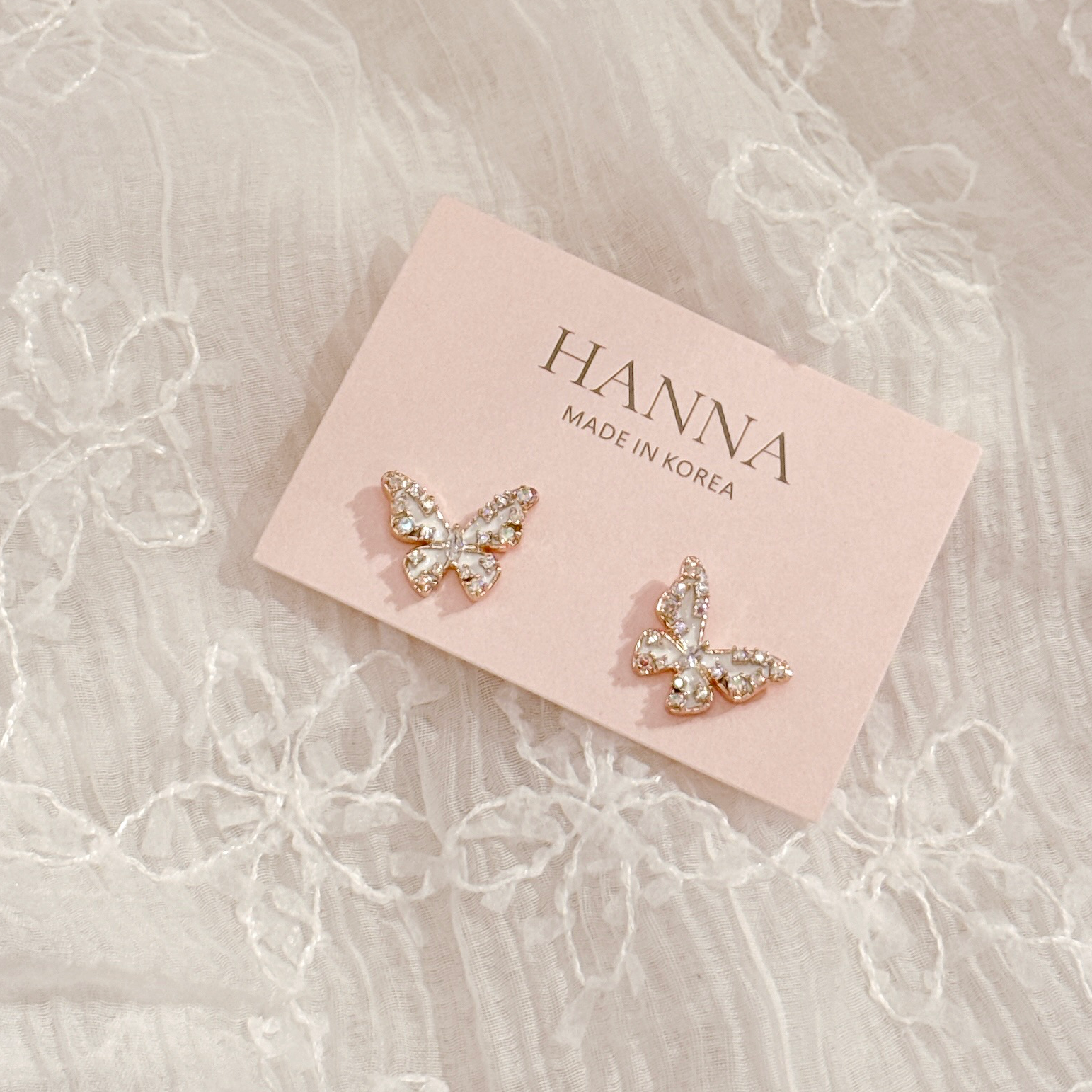 The Iridescent Crystal Butterfly Earrings