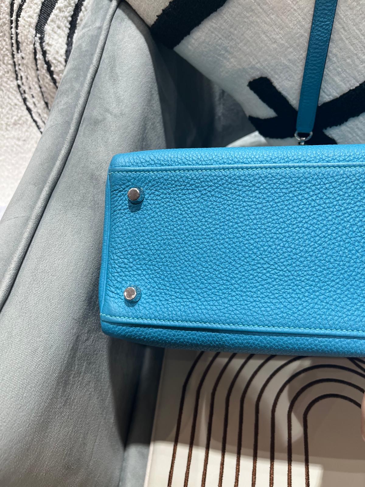 Hermes Kelly 28 STAMP [ R ] 松石藍色銀扣 100%Authentic, 98%new ✅key lock ✅dust bag ✅box