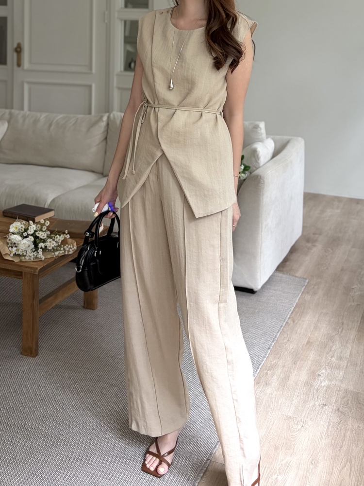 The Fine Linen Summer Set (Beige)