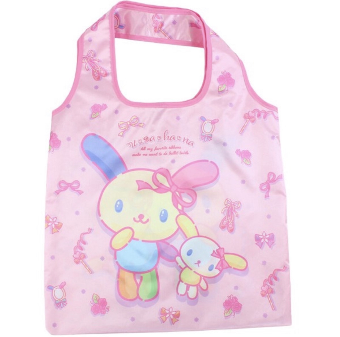 現貨｜日版 usahana 珠光色環保袋連收納袋🌈