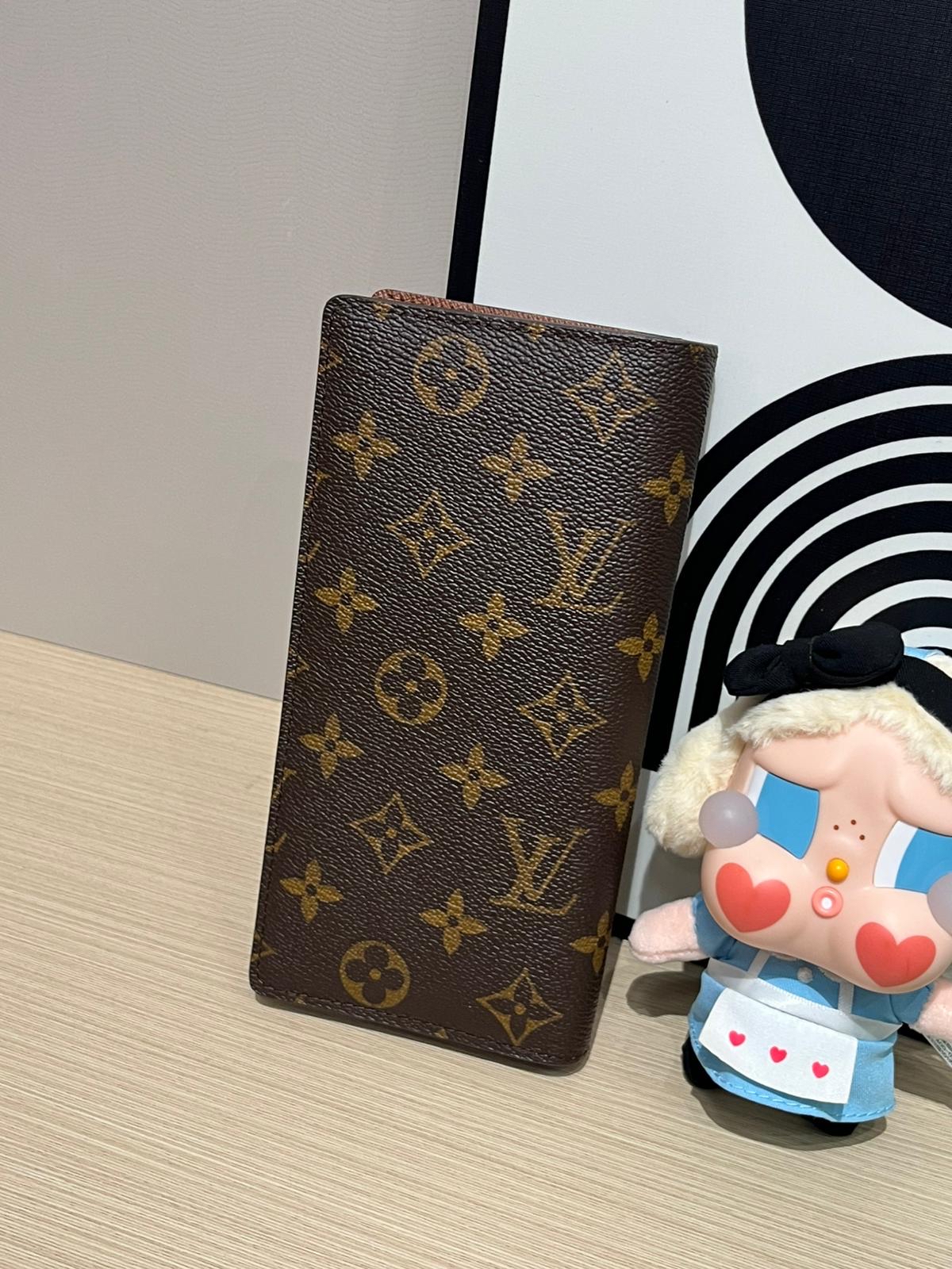 LV Brazza Long Wallet Monogram M66540 100%Authentic, 99%New ✅Dust Bag