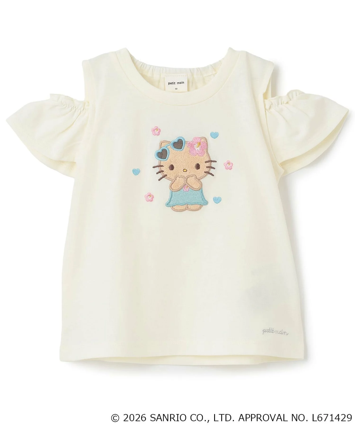 🆕【⭐訂購⭐】🇯🇵日本直送 🌀#Kitty 接觸涼感 刺繡印花 露肩短袖Tee［4款選］🌀 [ELHA-0039][260909]