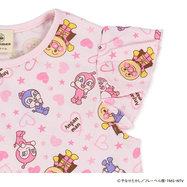 🇯🇵預訂 日本直送🇯🇵兩色麵包超人人物滿印無袖荷葉邊純棉連身裙